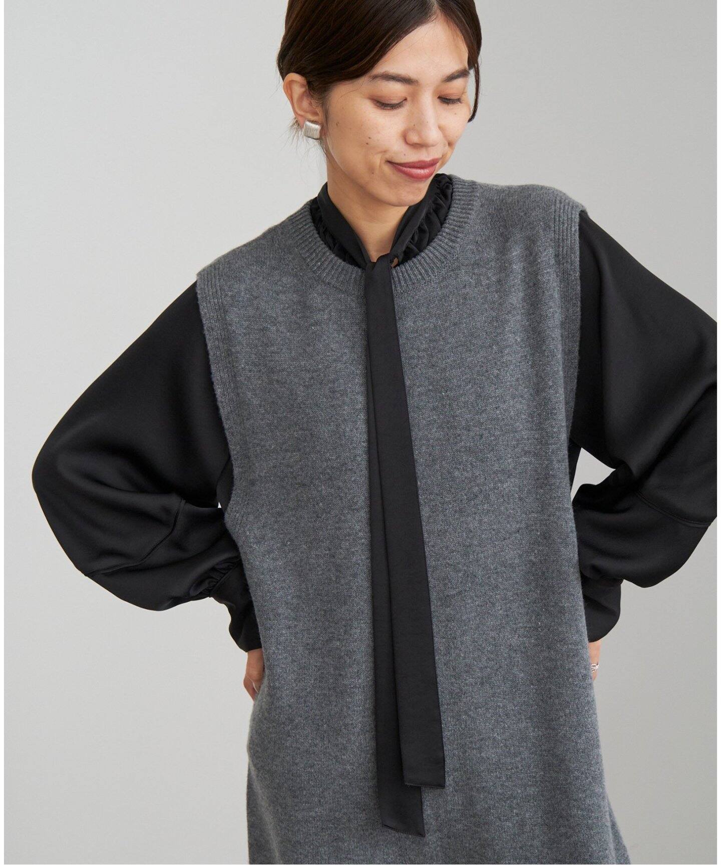 サテン ボウタイ スキッパーブラウス（シャツ／ブラウス）｜IENA  