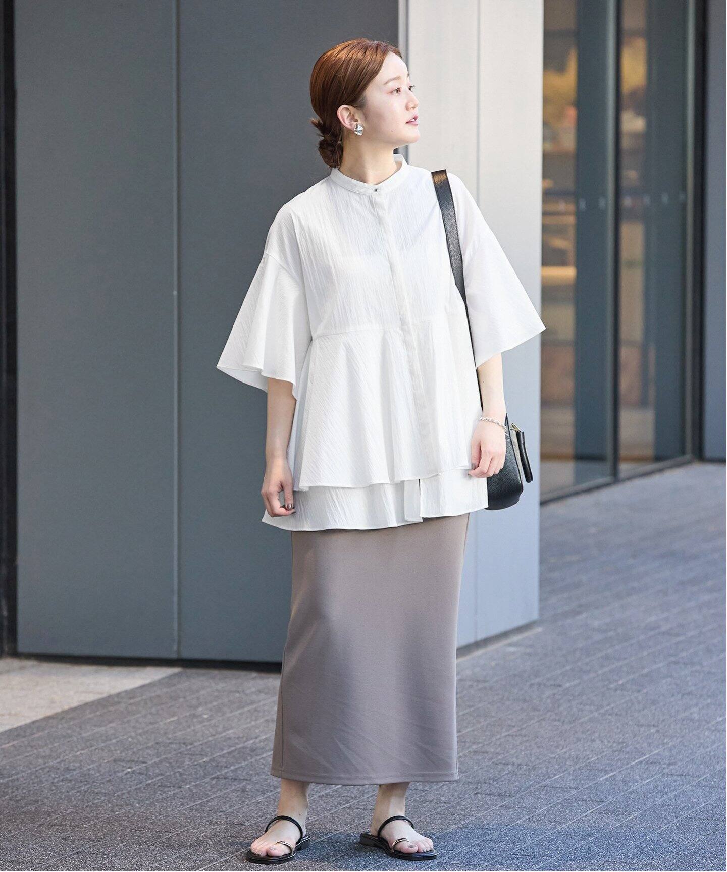 IENA タイプライターティアードブラウス