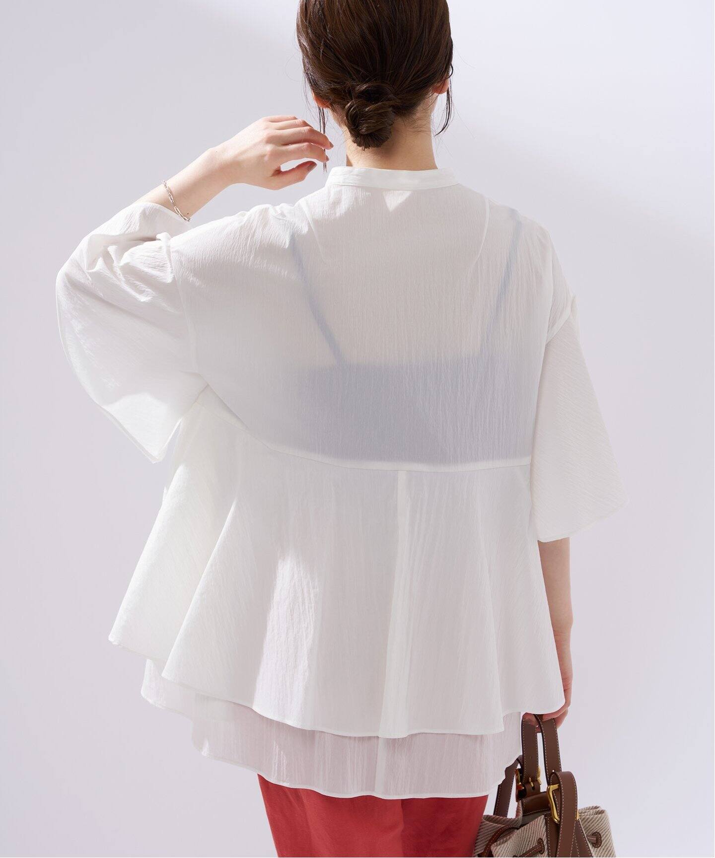 タイプライター ティアードブラウス（シャツ／ブラウス）｜IENA