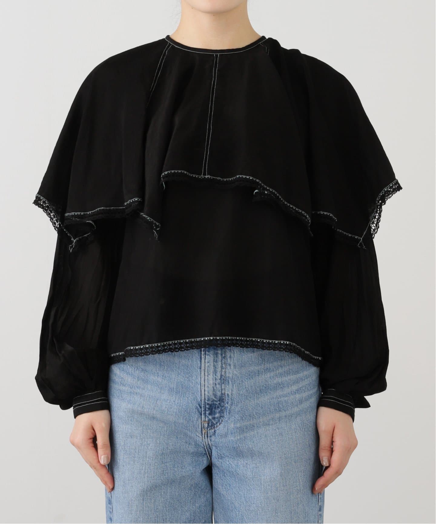 IENA コットンシルク　ブラウス IENA（イエナ）の「コットンシルクフリルブラウス◇（シャツ