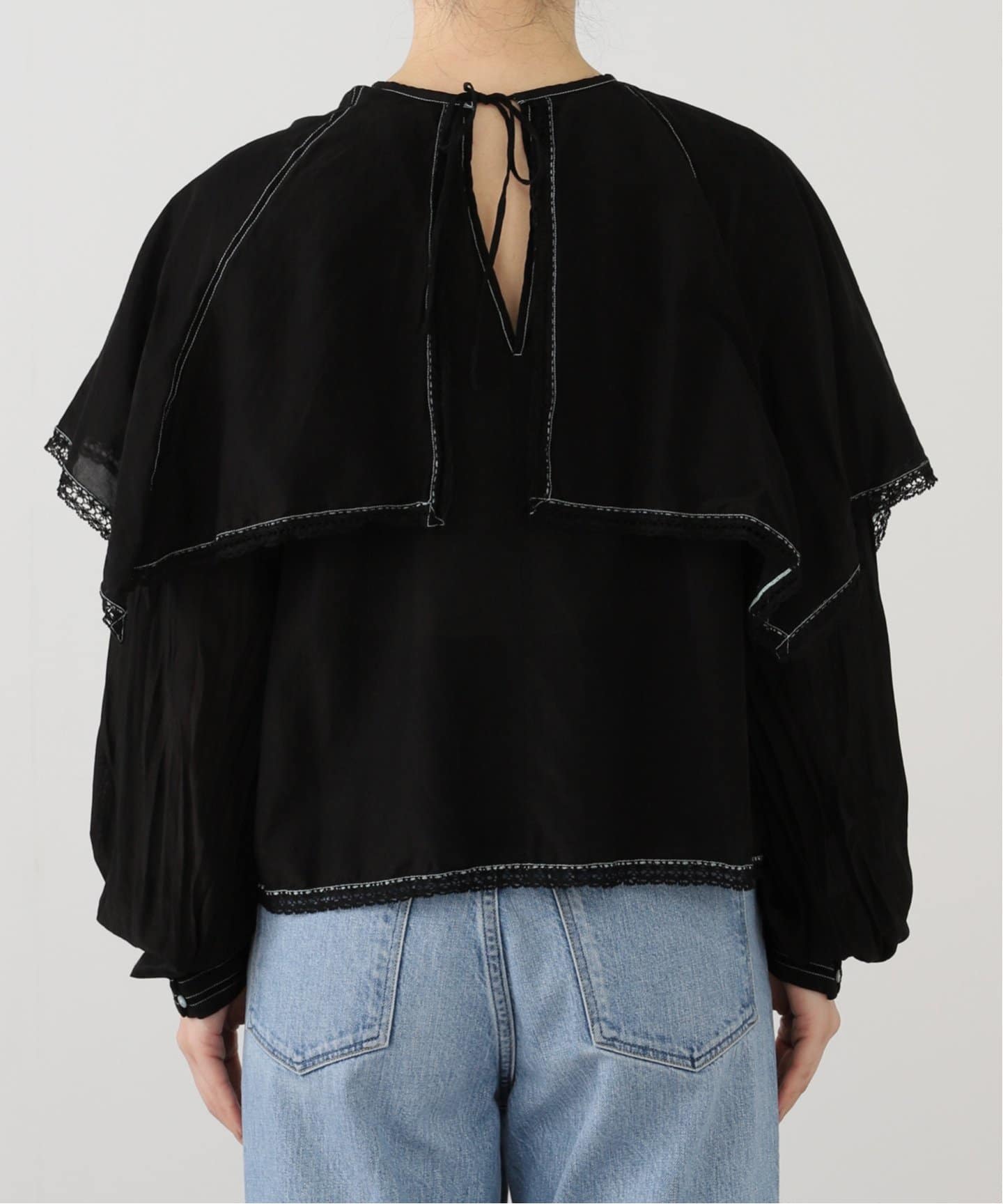 IENA コットンシルク　ブラウス アイゾメコットンシルクブラウス（シャツ／ブラウス）｜IENA