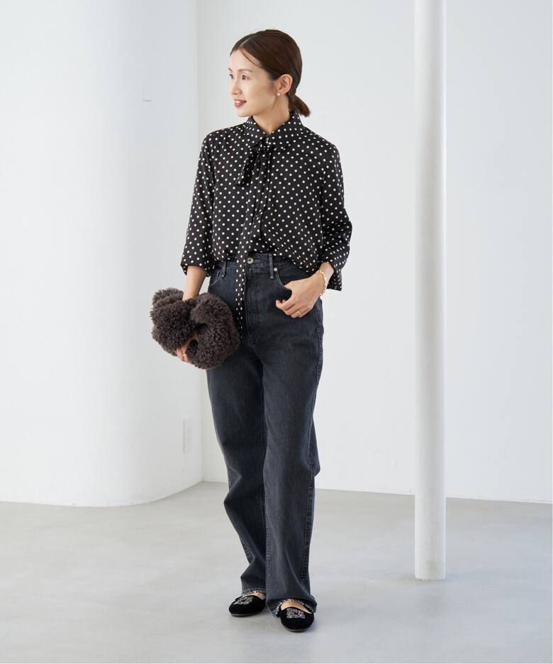 サテンドットタイ付きブラウス（シャツ／ブラウス）｜IENA（イエナ）の  