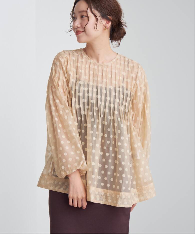 TORRAZZO DONNA ドット柄 五分袖ブラウス TORRAZZO DONNA】別注 