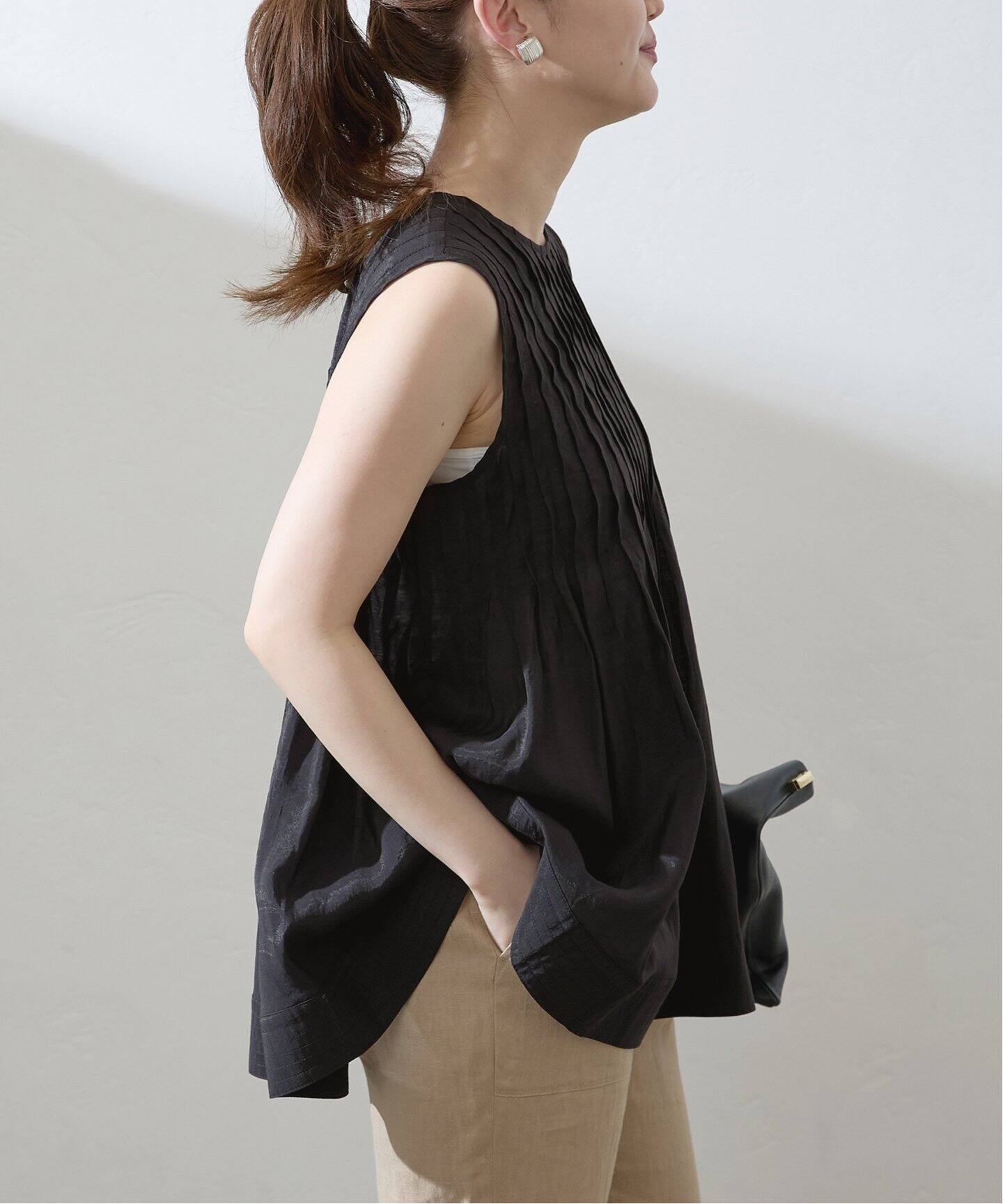 TORRAZZO DONNA/トラッゾドンナ Pintuck tunics blouse 6233-571 