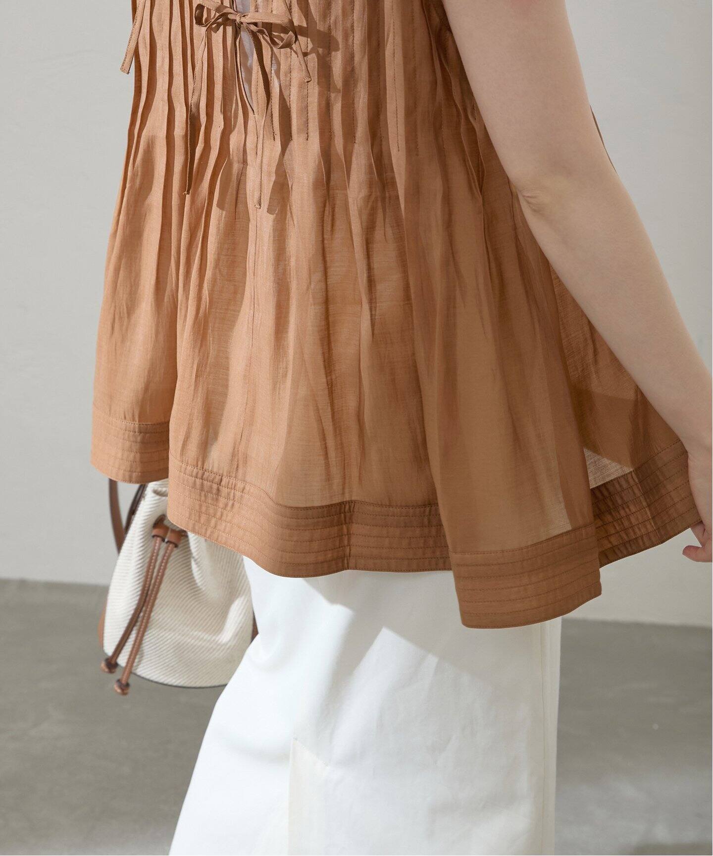 TORRAZZO DONNA/トラッゾドンナ Pintuck tunics blouse 6233-571 