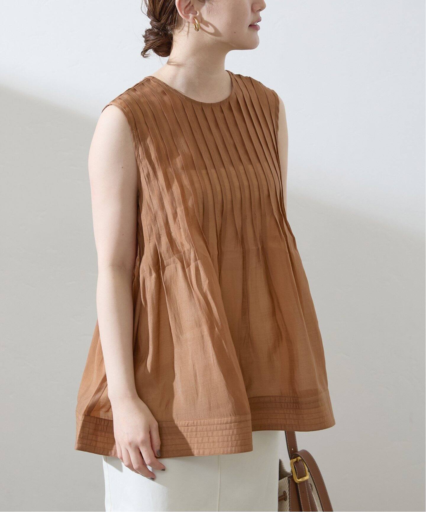 TORRAZZO DONNA/トラッゾドンナ Pintuck tunics blouse 6233-571 