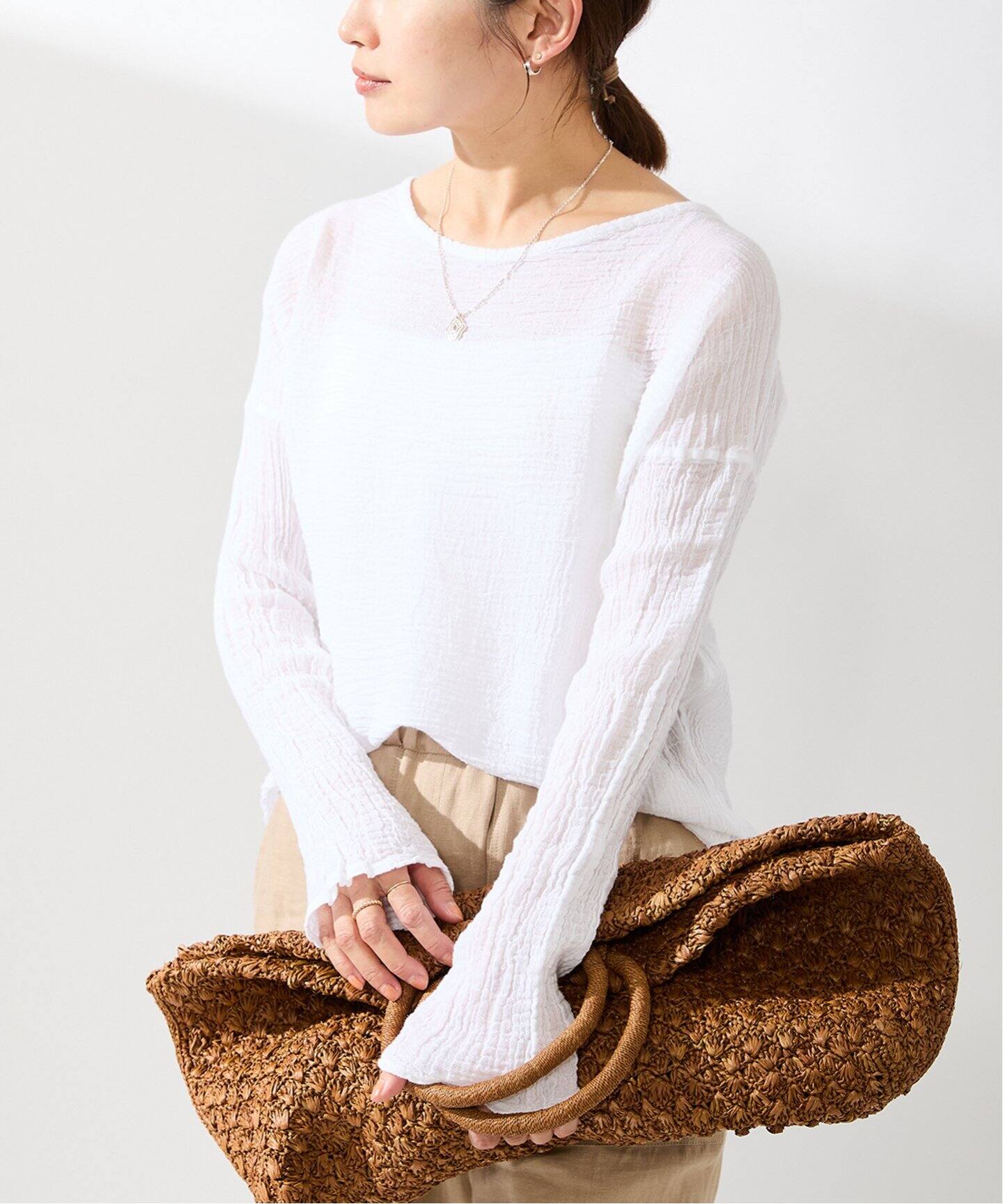 追加》LES ATELIERS FRANCAIS DE CONFECTION ロングスリーブトップス  