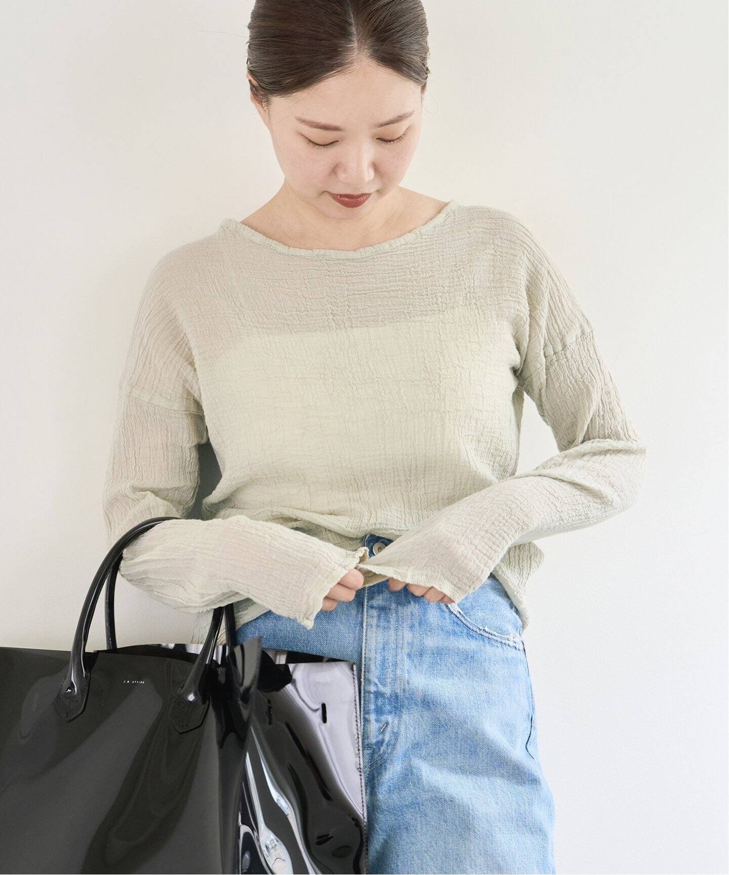 追加》LES ATELIERS FRANCAIS DE CONFECTION ロングスリーブトップス 