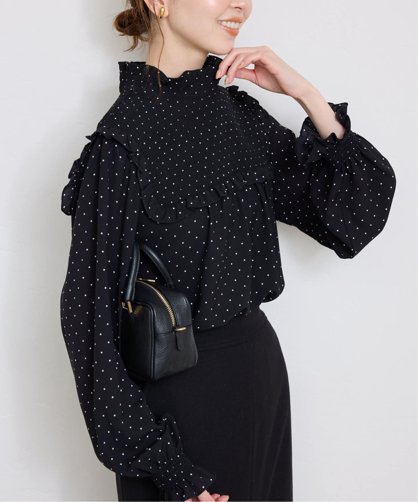 ドットシャーリングブラウス（シャツ／ブラウス）｜SLOBE IENA