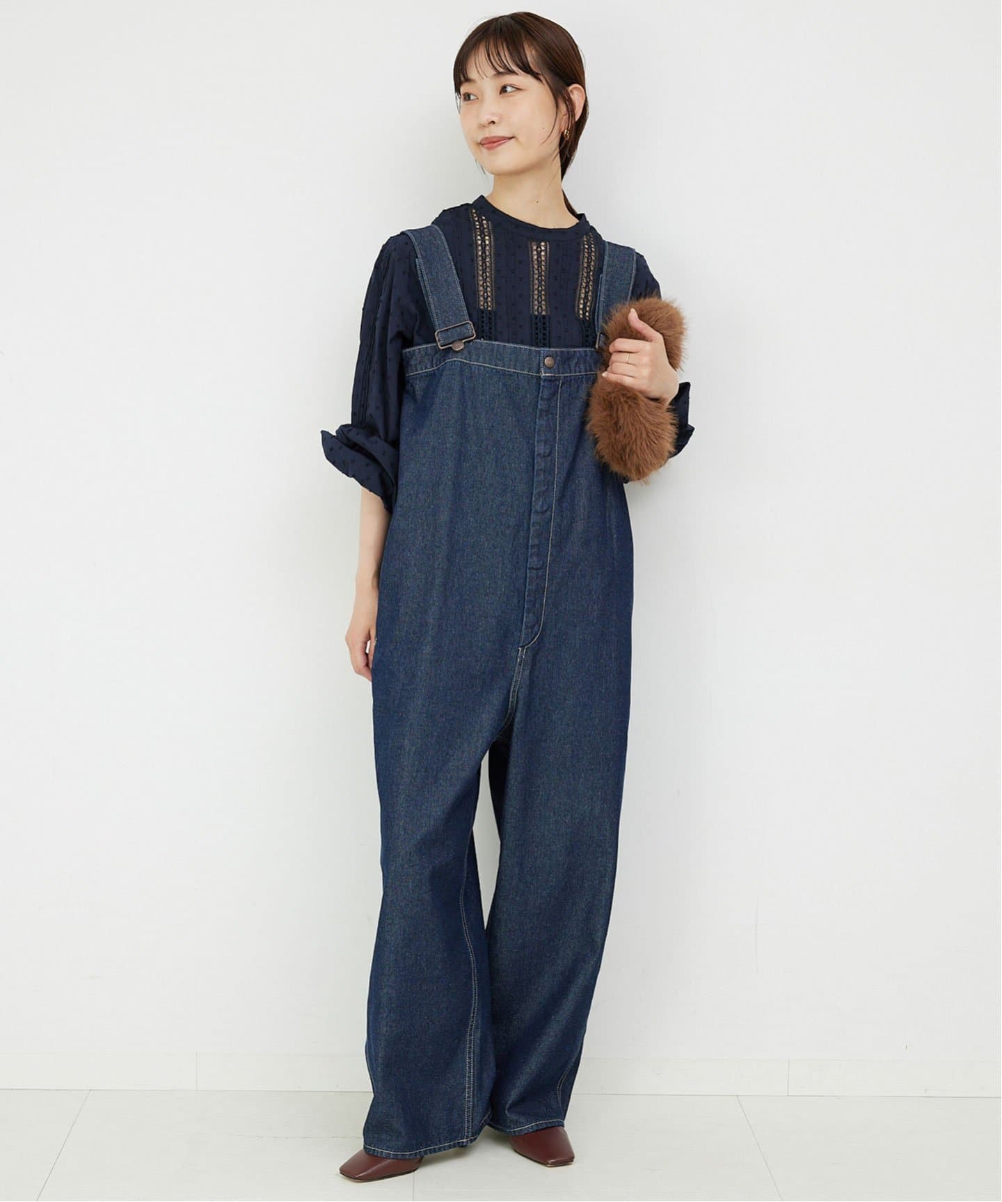 SLOBE IENA - スローブイエナSLOBEIENA コットンドビーブラウス 黒 コットンドビーレースブラウス（シャツ／ブラウス）｜SLOBE IENA