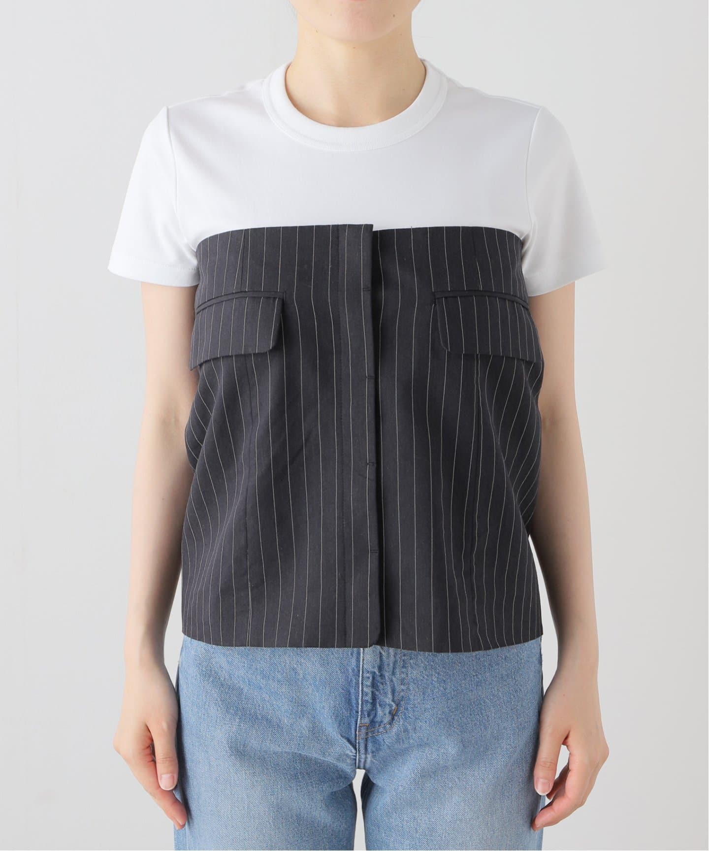 pinstripe ベアTOP 2way（シャツ／ブラウス）｜SLOBE IENA