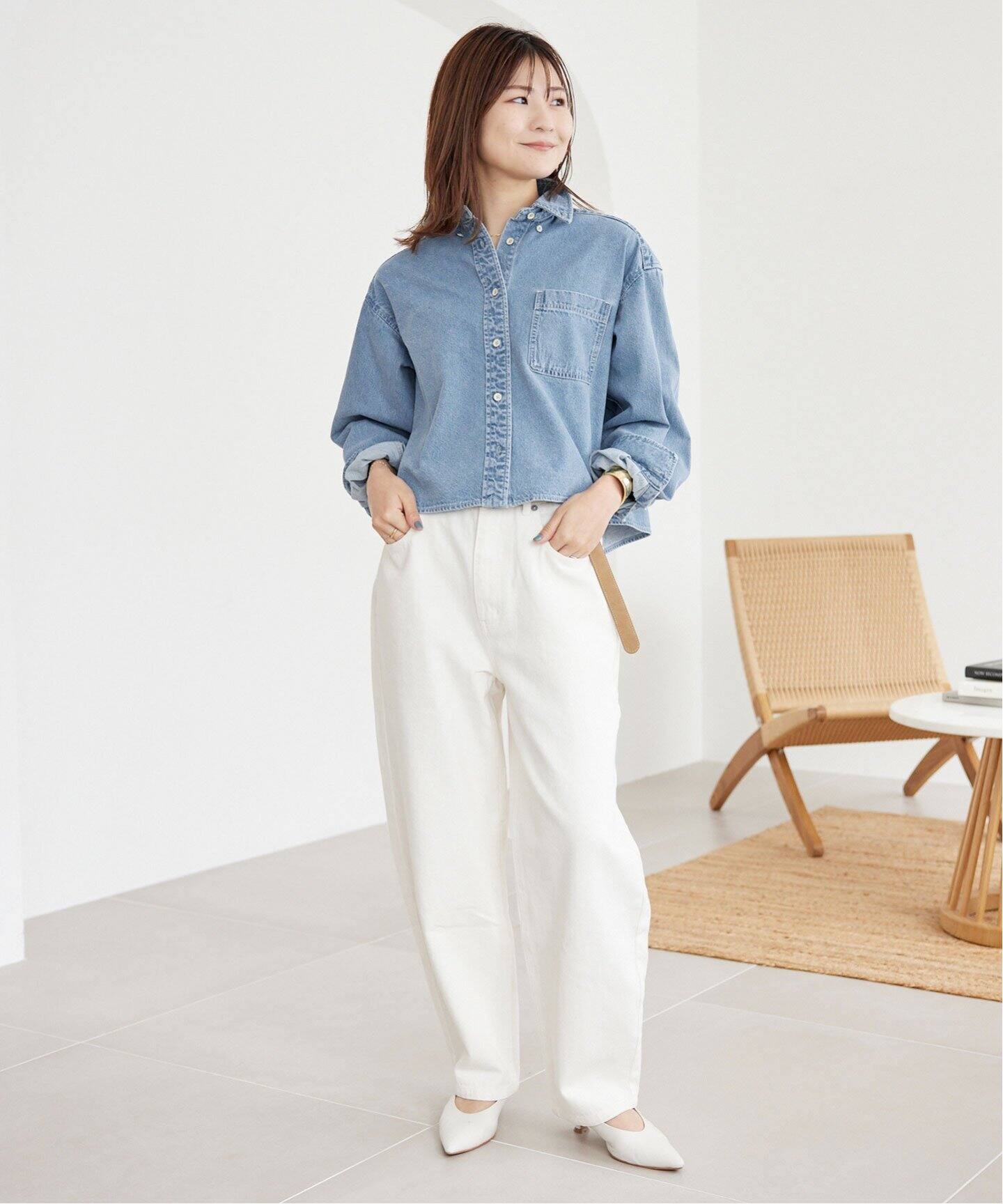 LE DENIMクロップドシャツ（シャツ／ブラウス）｜SLOBE IENA（スローブ 