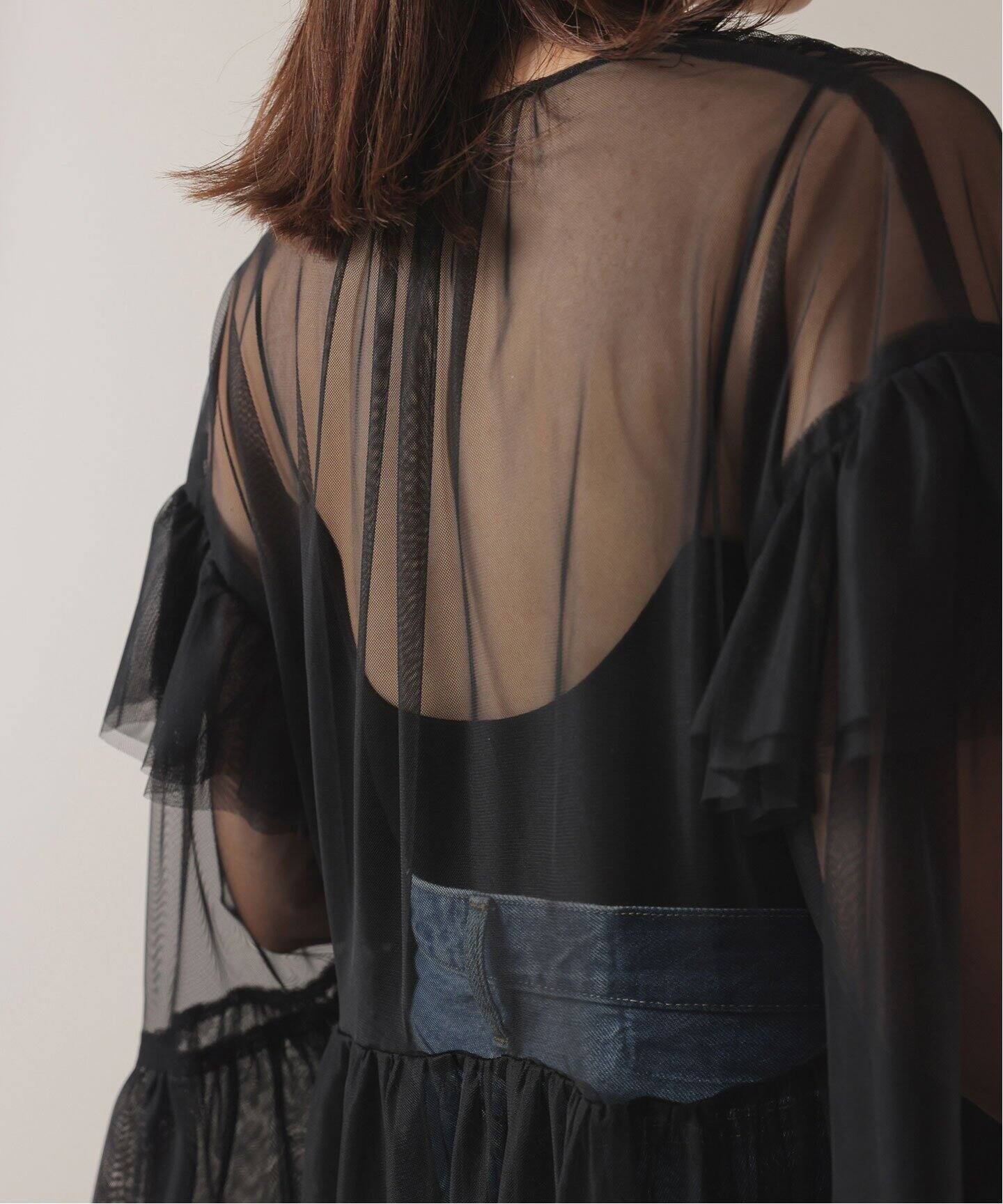 habi Tulle Tiered ブラウス（シャツ／ブラウス）｜SLOBE IENA