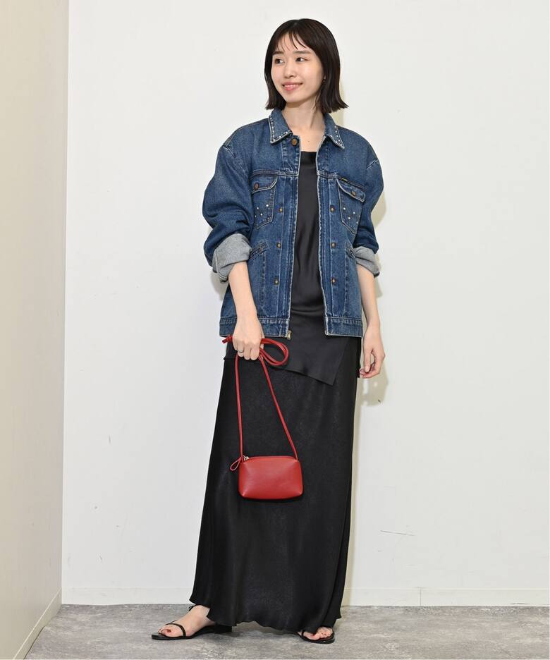 CLANE/クラネ DRAPE SATIN CAMISOLE TOPS 17122-4032（シャツ 