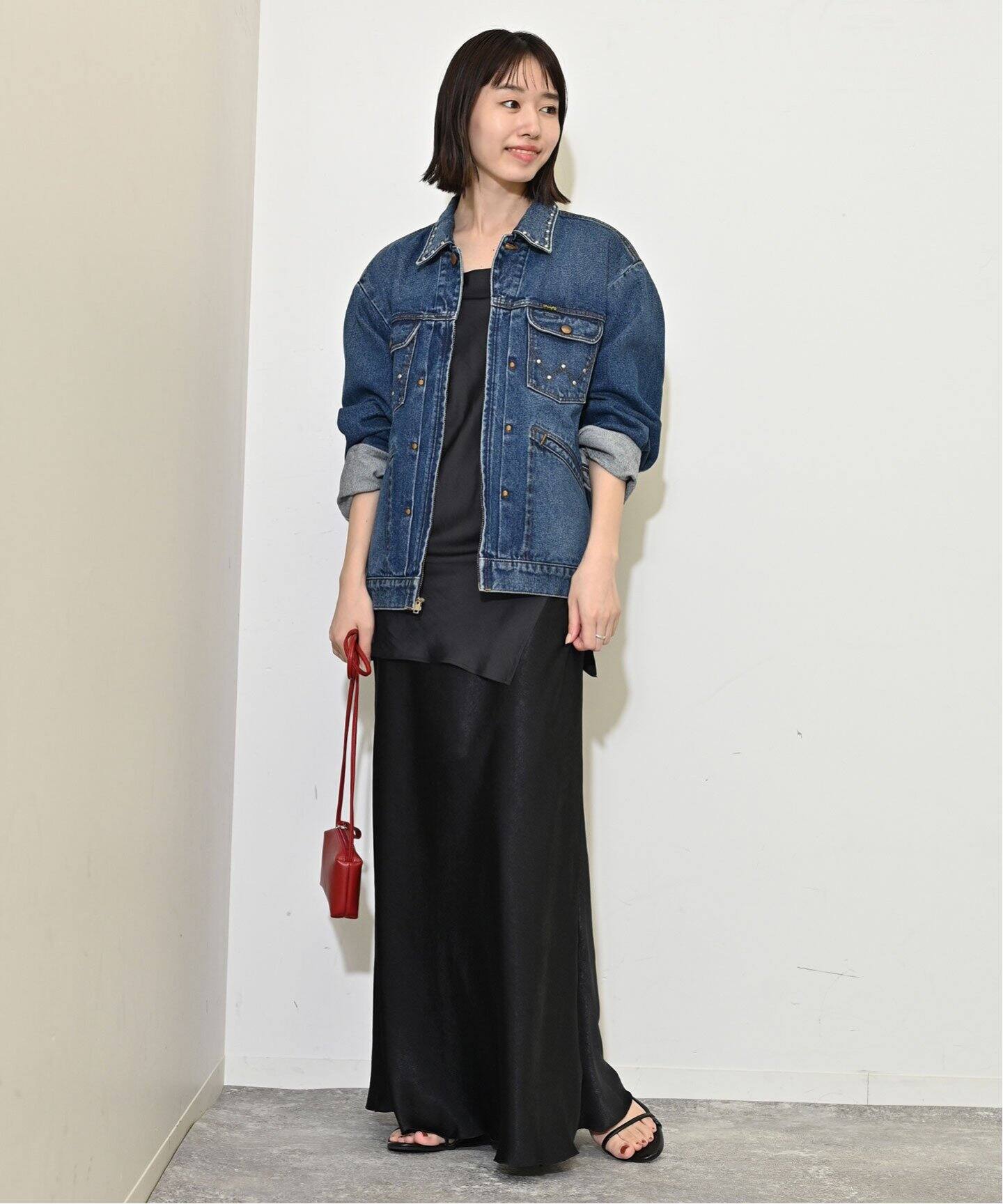 新品 CLANE TAILORED SATIN SHIRT（CLANE/クラネ DRAPE SATIN CAMISOLE 