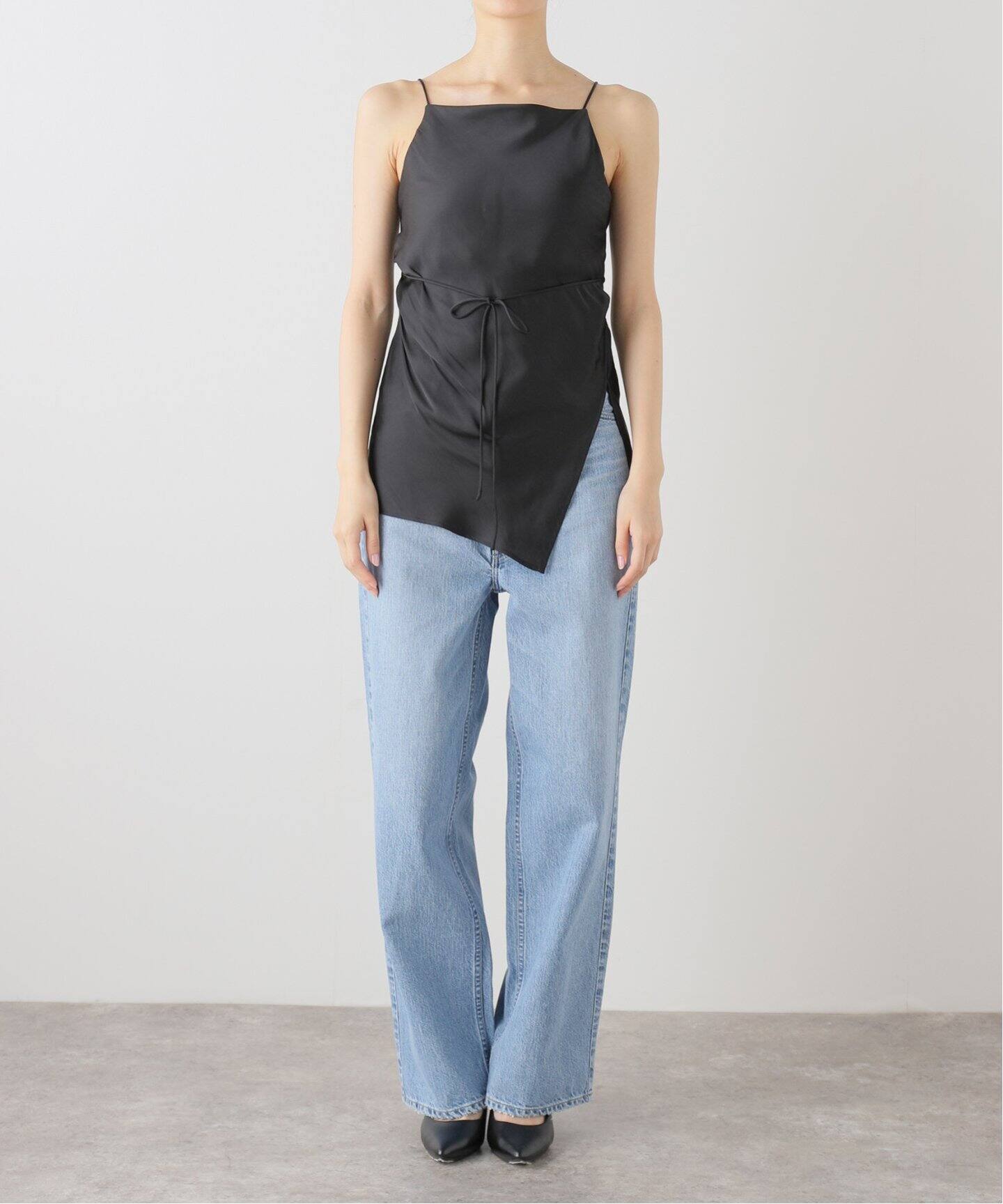 CLANE/クラネ DRAPE SATIN CAMISOLE TOPS 17122-4032（シャツ 