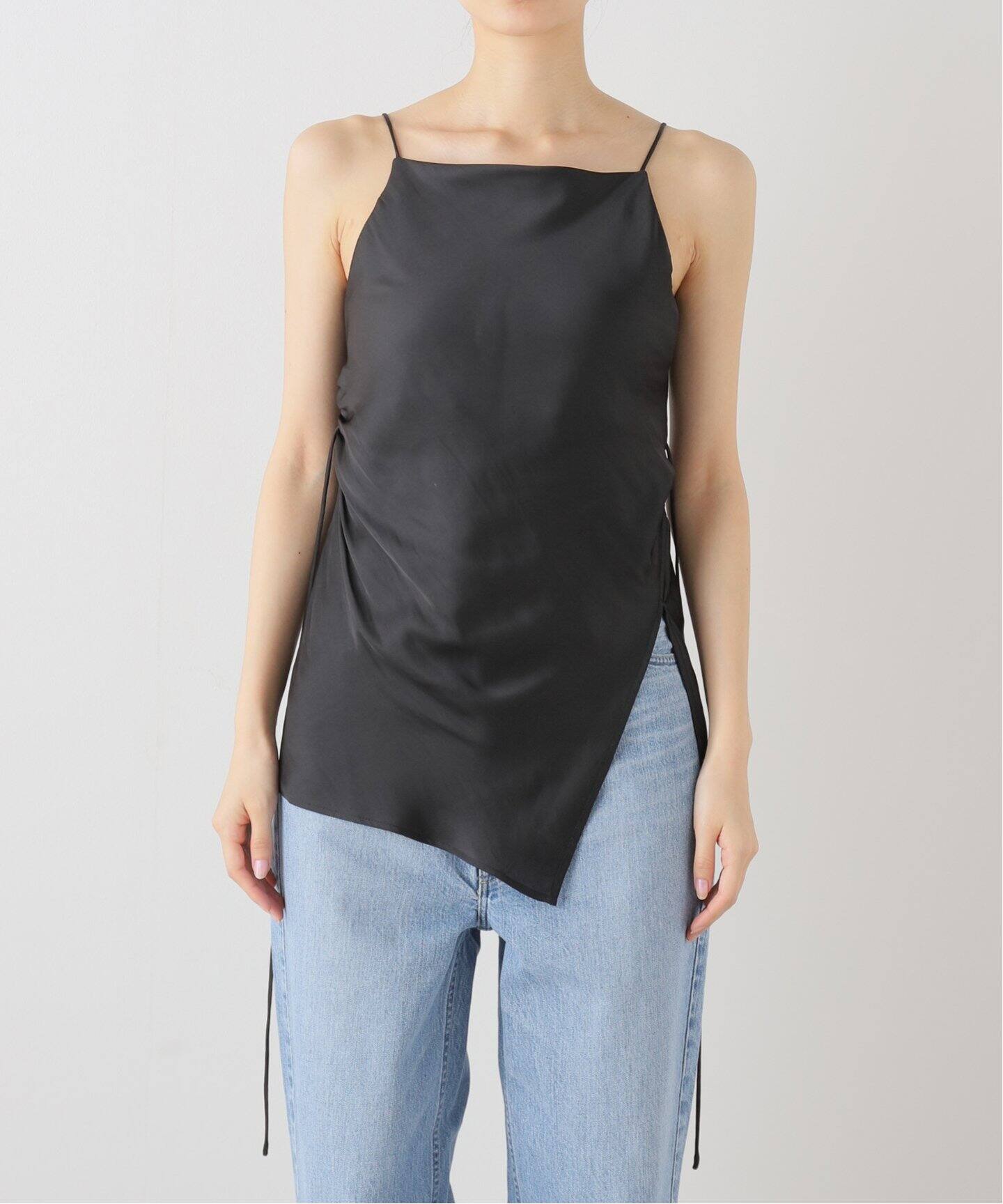 CLANE/クラネ DRAPE SATIN CAMISOLE TOPS 17122-4032（シャツ 