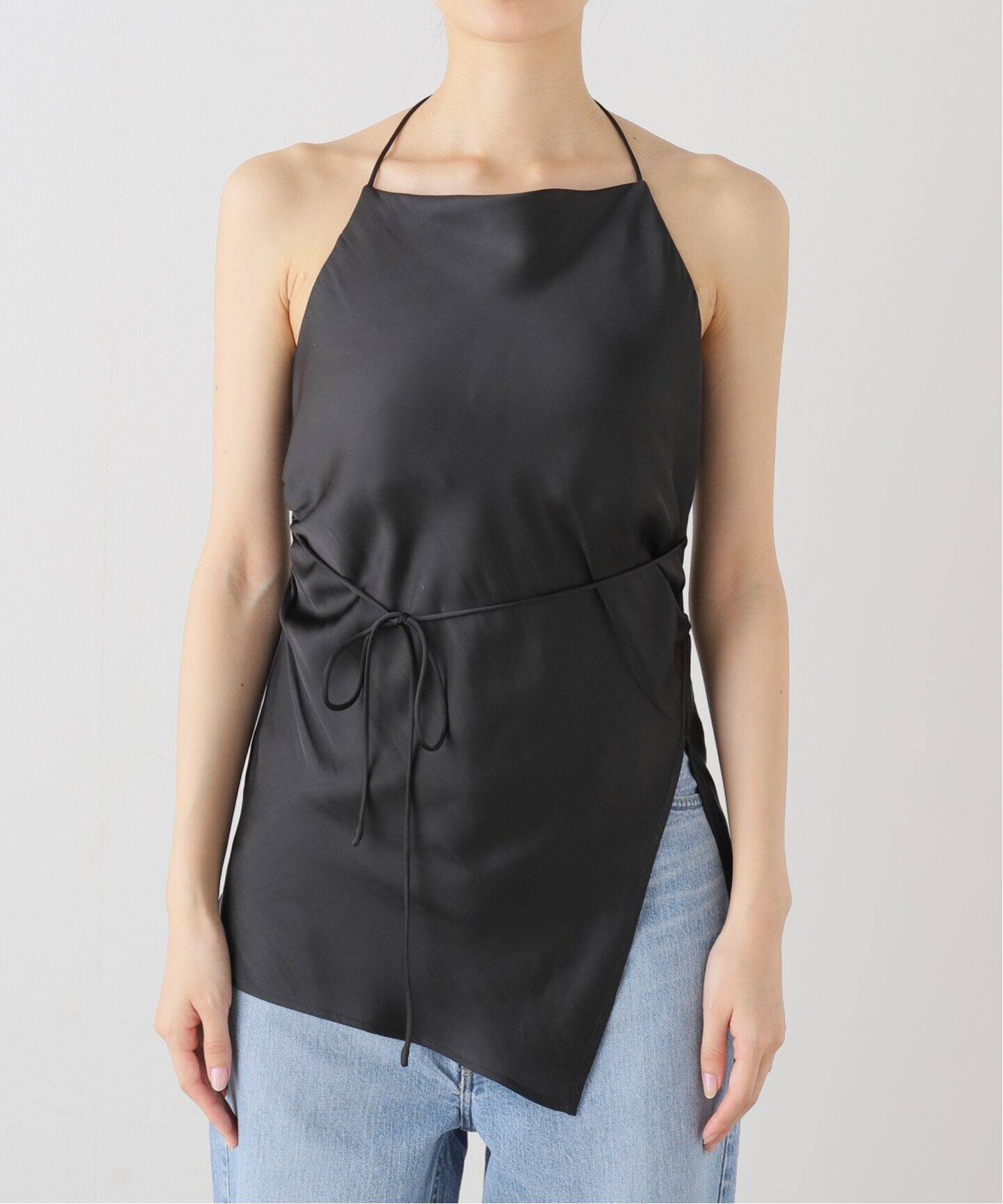 CLANE/クラネ DRAPE SATIN CAMISOLE TOPS 17122-4032（シャツ 