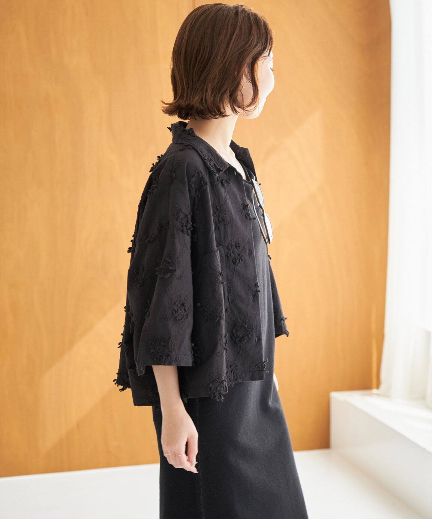 crinkle crinkle crinkle 3D embroidery S/S shirts CC-2540（シャツ 