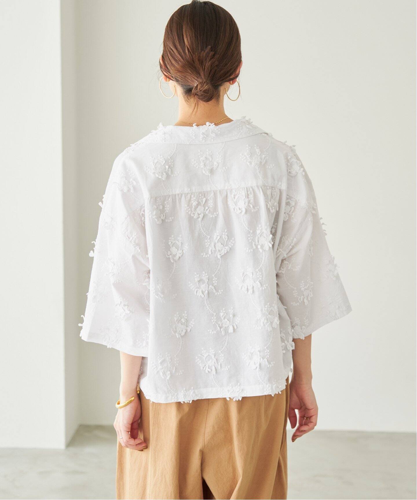 crinkle crinkle crinkle 3D embroidery S/S shirts CC-2540（シャツ