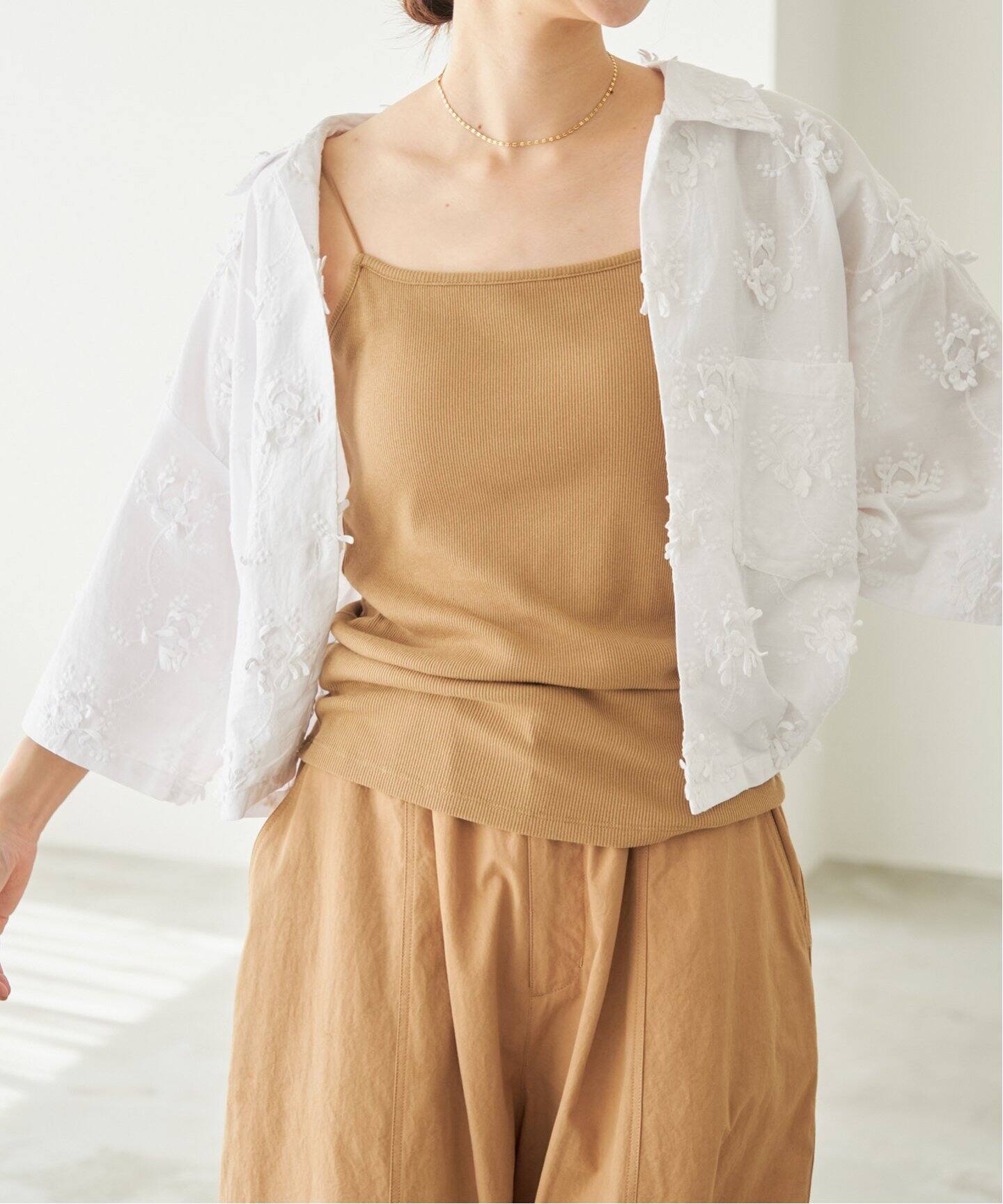 crinkle crinkle crinkle 3D embroidery S/S shirts CC-2540（シャツ 