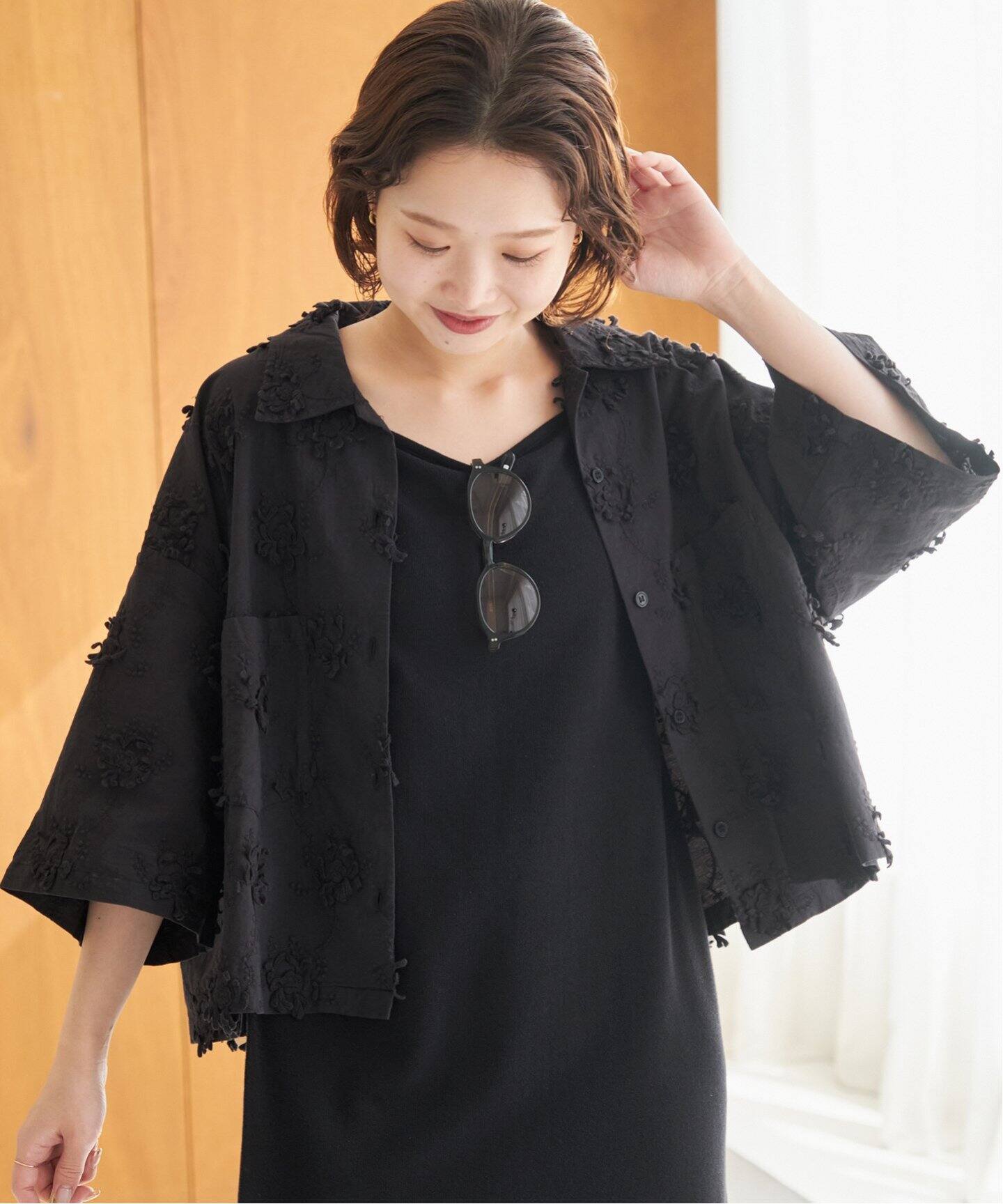 crinkle crinkle crinkle 3D embroidery S/S shirts CC-2540（シャツ 