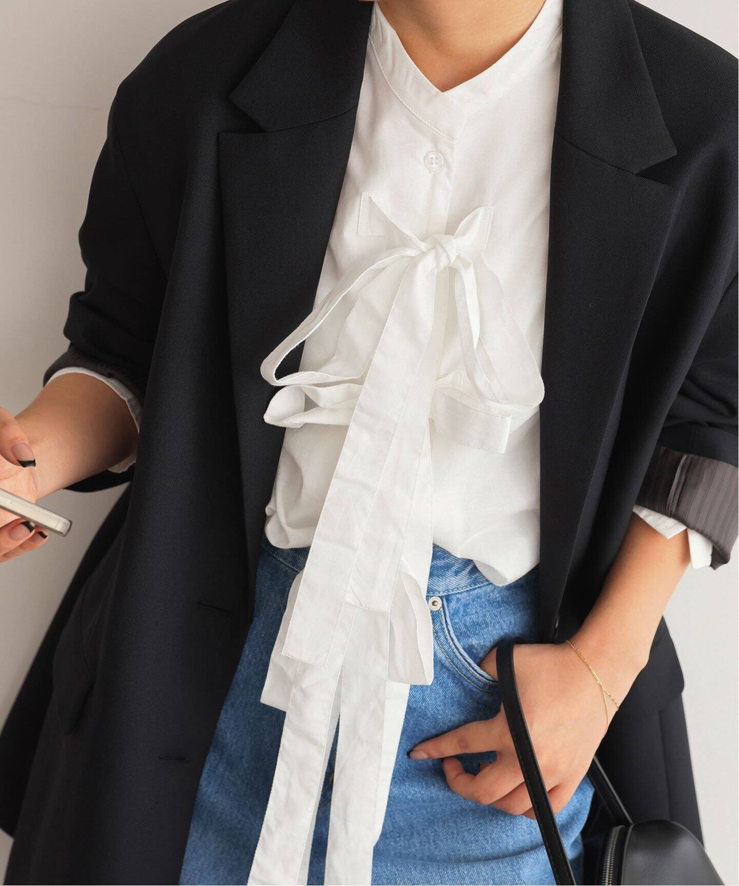 crinkle crinkle crinkle ribbon blouse CC-3015（シャツ／ブラウス 