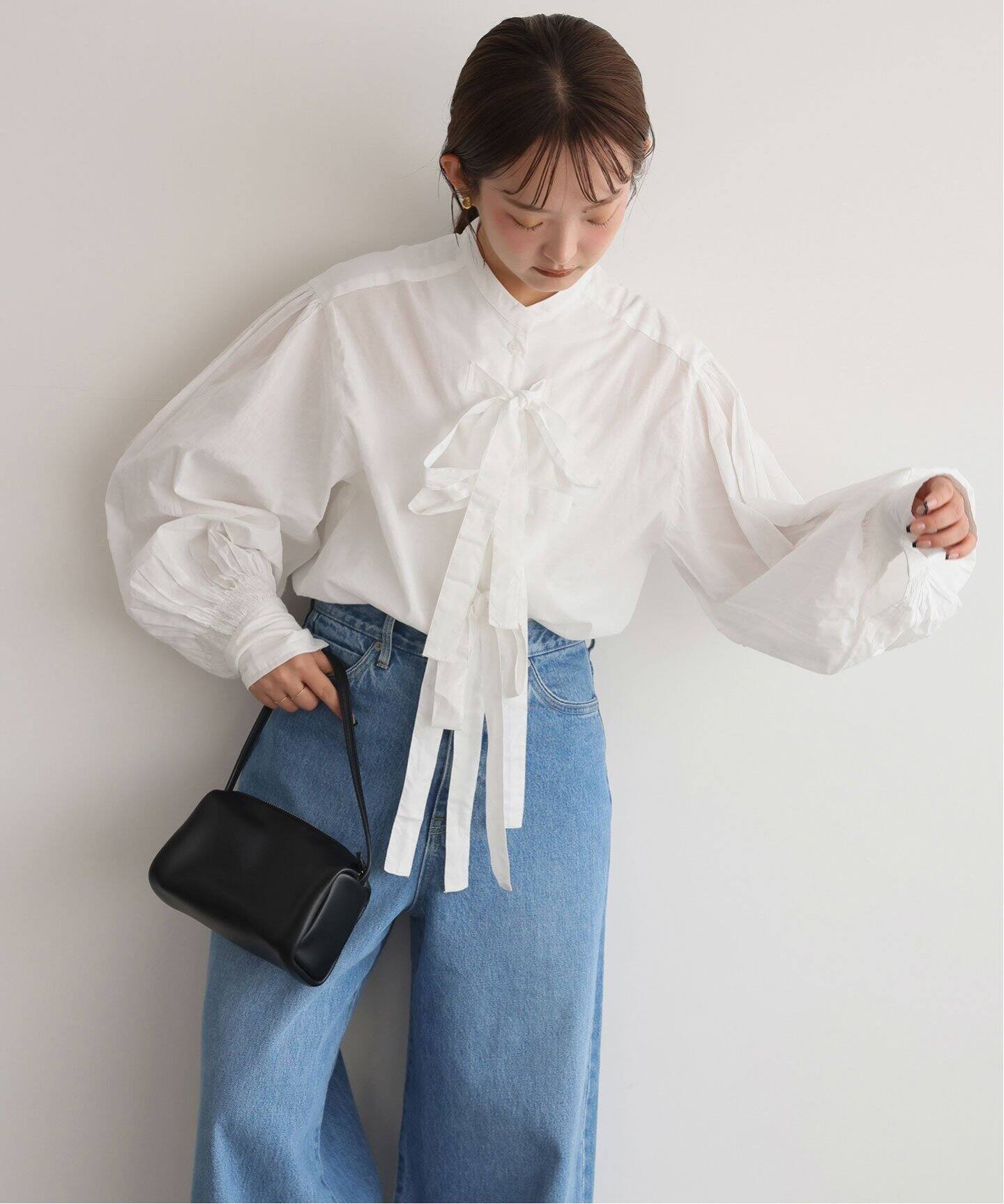 crinkle crinkle crinkle ribbon blouse CC-3015（シャツ／ブラウス 