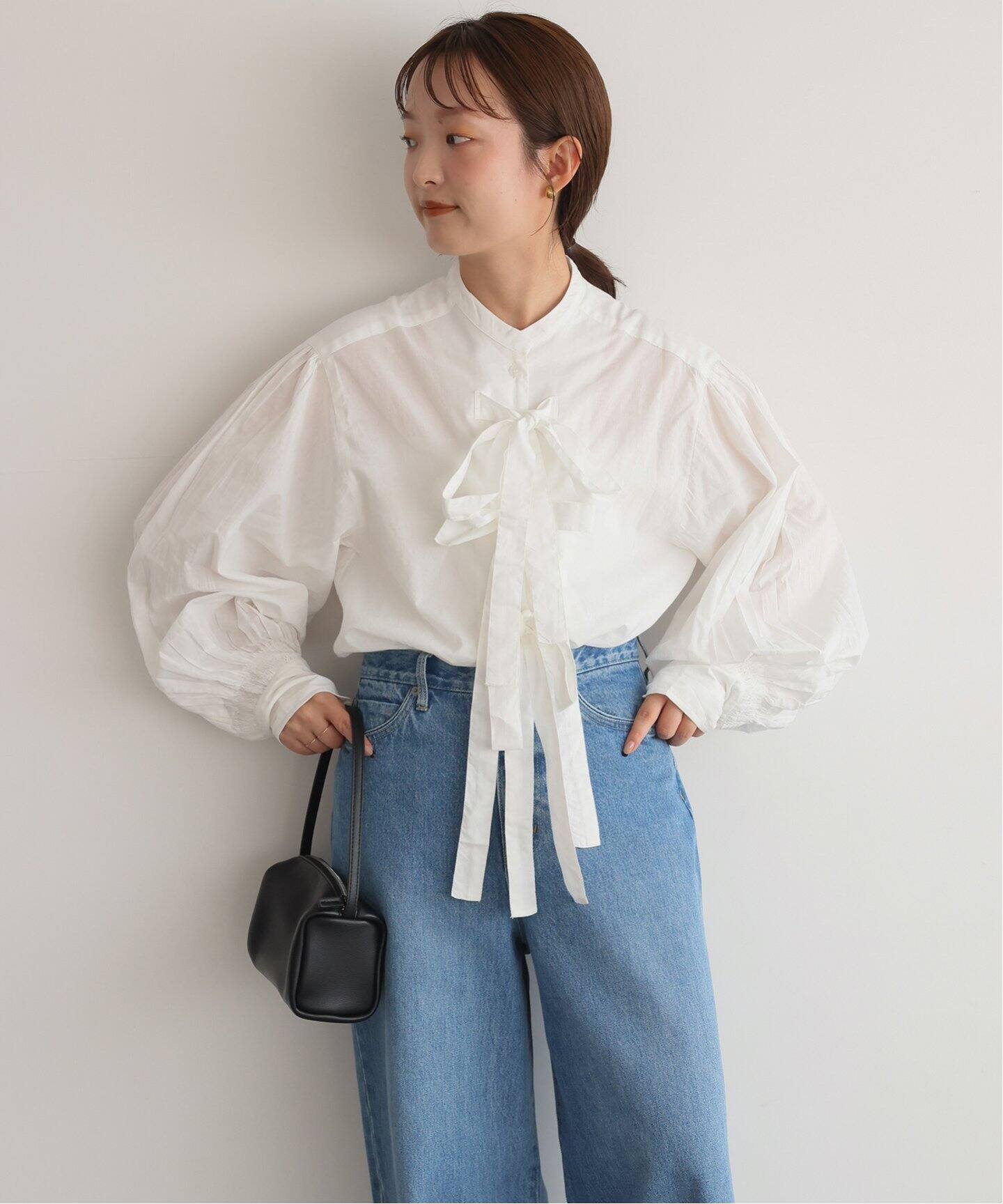 crinkle crinkle crinkle ribbon blouse CC-3015（シャツ／ブラウス 