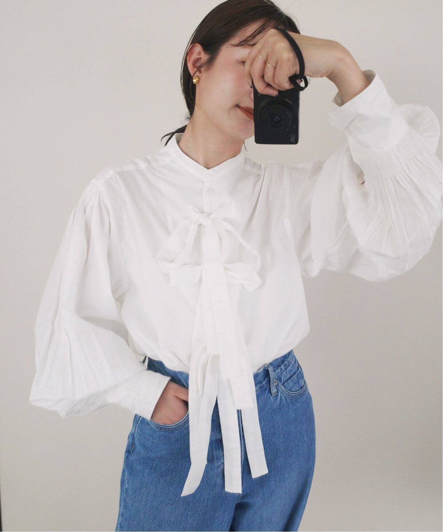 crinkle crinkle crinkle ribbon blouse CC-3015（シャツ／ブラウス 