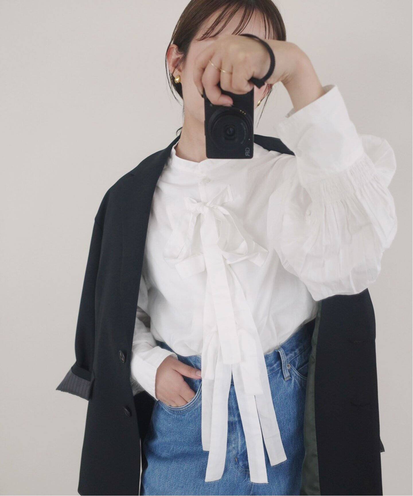 crinkle crinkle crinkle ribbon blouse CC-3015（シャツ／ブラウス 