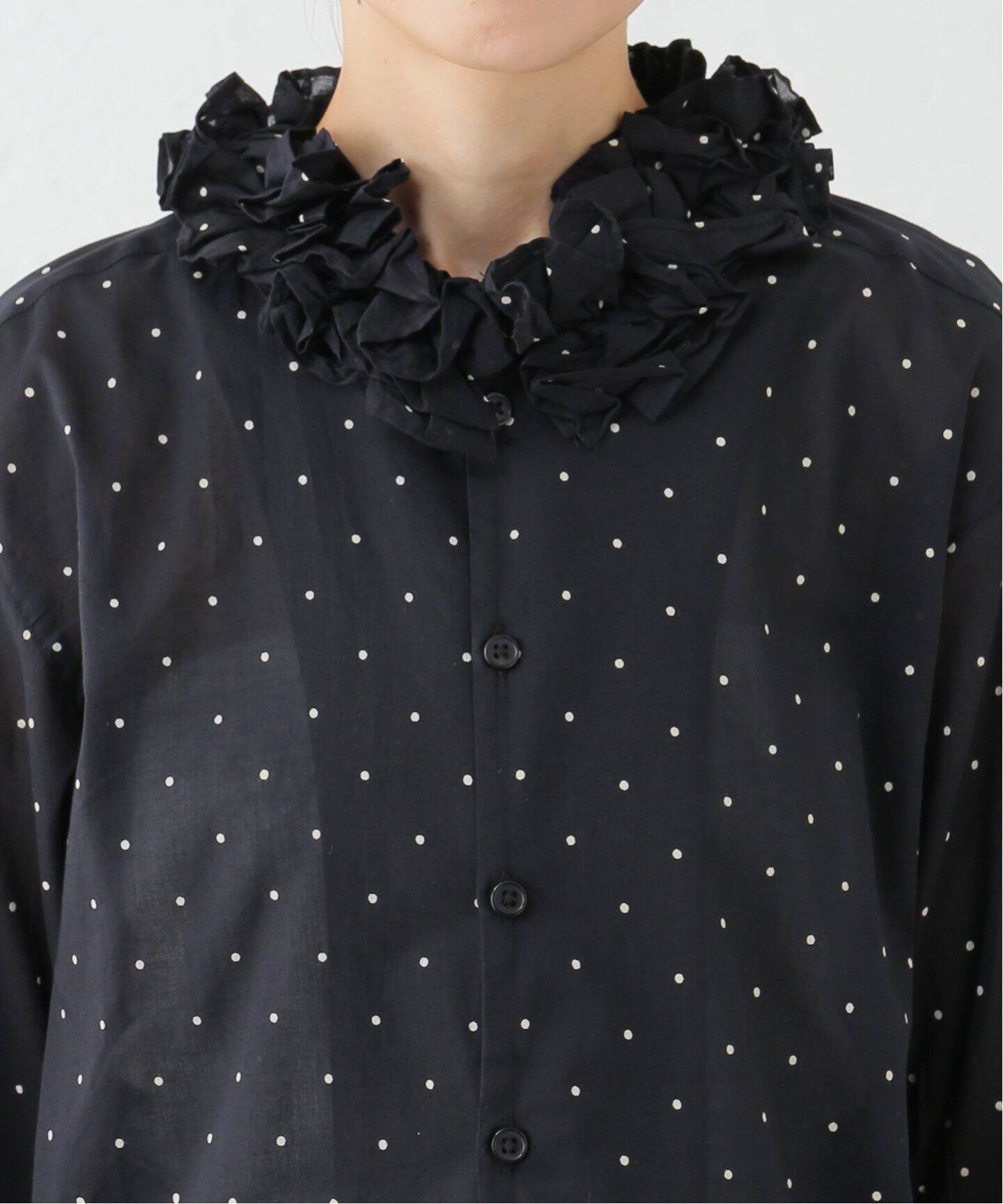 crinkle crinkle crinkle frill collar blouse CC-3025（シャツ 