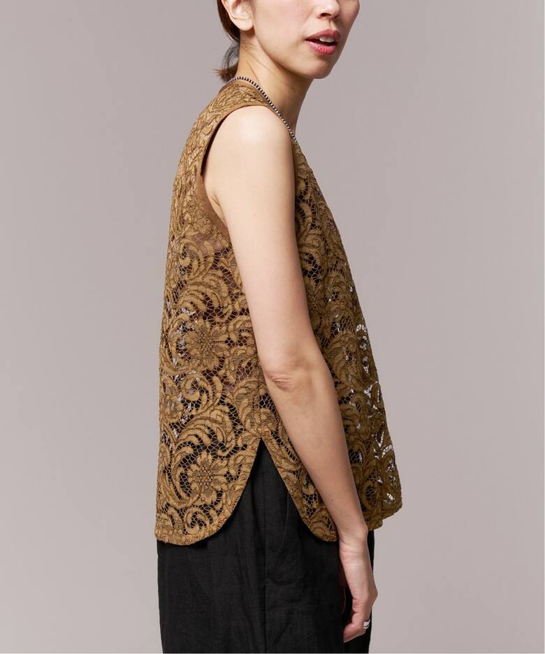 IENA LA BOUCLE リバーレースVネックブラウス完売 新品2024ss 