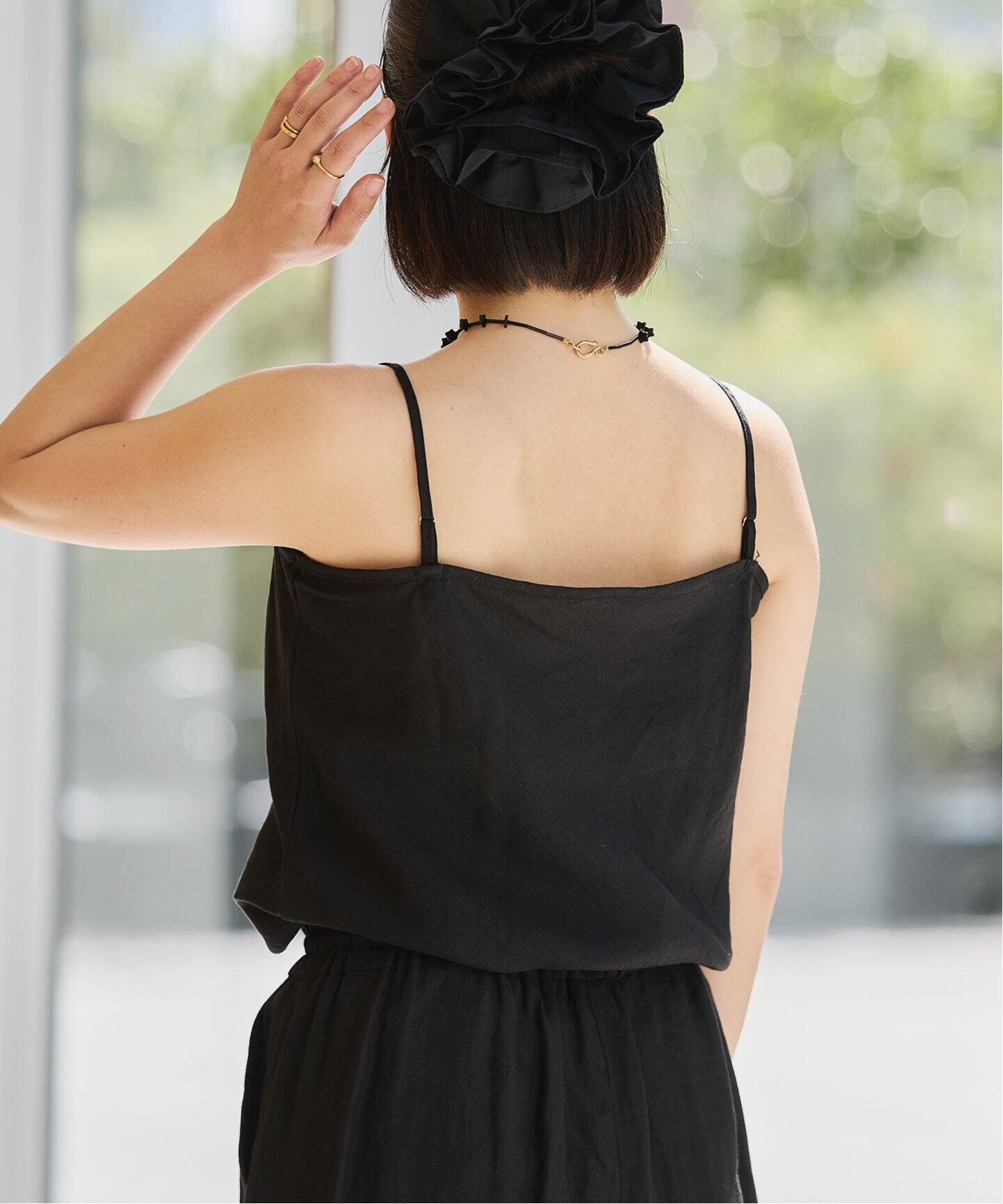 IENA LA BOUCLE リネンブロードバイヤスキャミソール