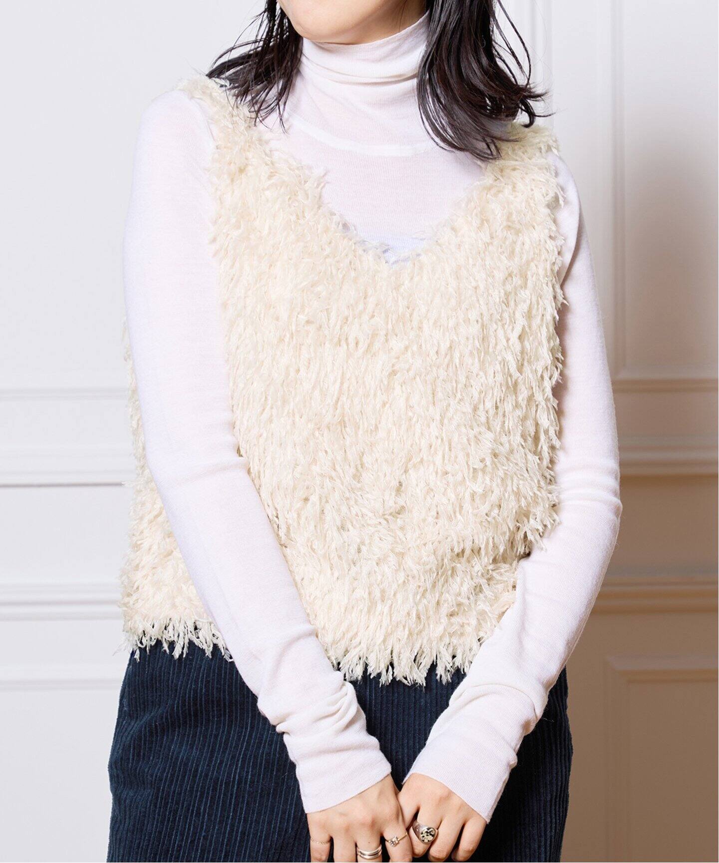 追加》IENA LA BOUCLE フェザーヤーンベスト2（ベスト）｜IENA（イエナ 