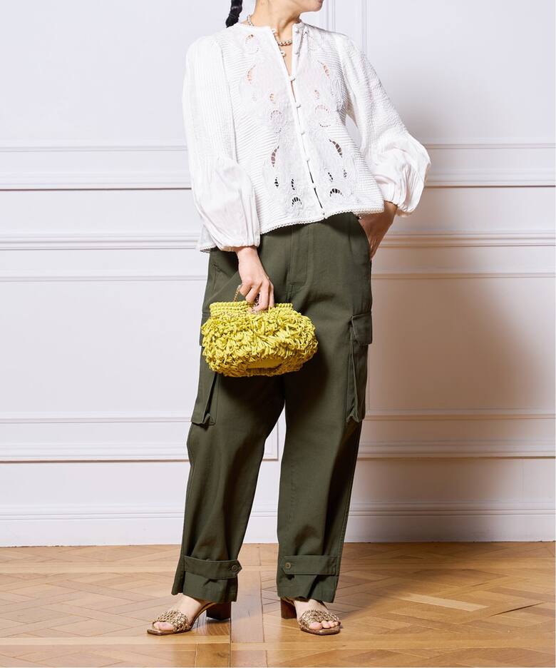 追加》IENA LA BOUCLE ピンタック刺繍ブラウス2（シャツ／ブラウス  