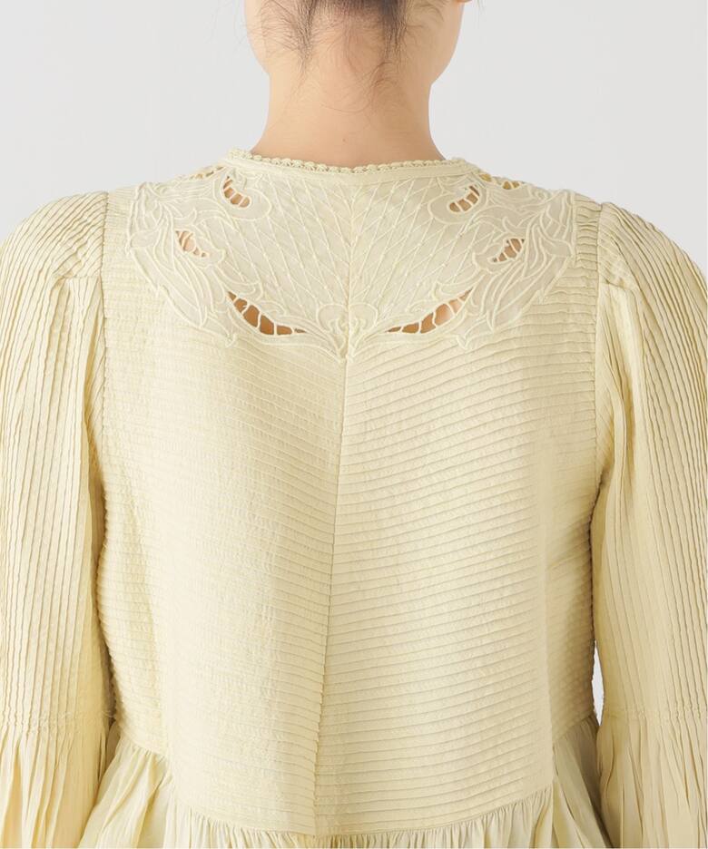 追加》IENA LA BOUCLE ピンタック刺繍ブラウス2（シャツ／ブラウス 