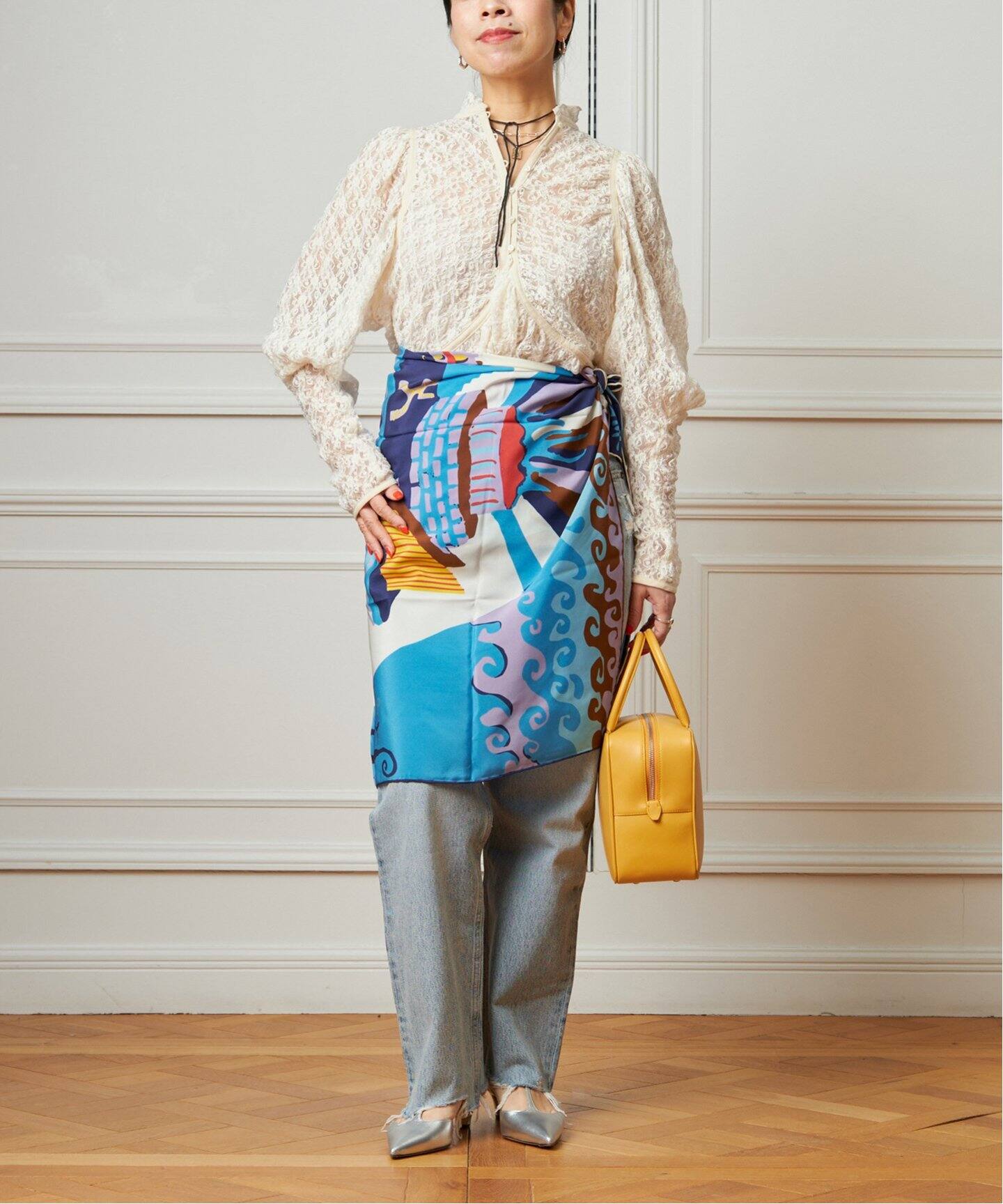 IENA LA BOUCLE レースギャザーブラウス（シャツ／ブラウス）｜IENA  