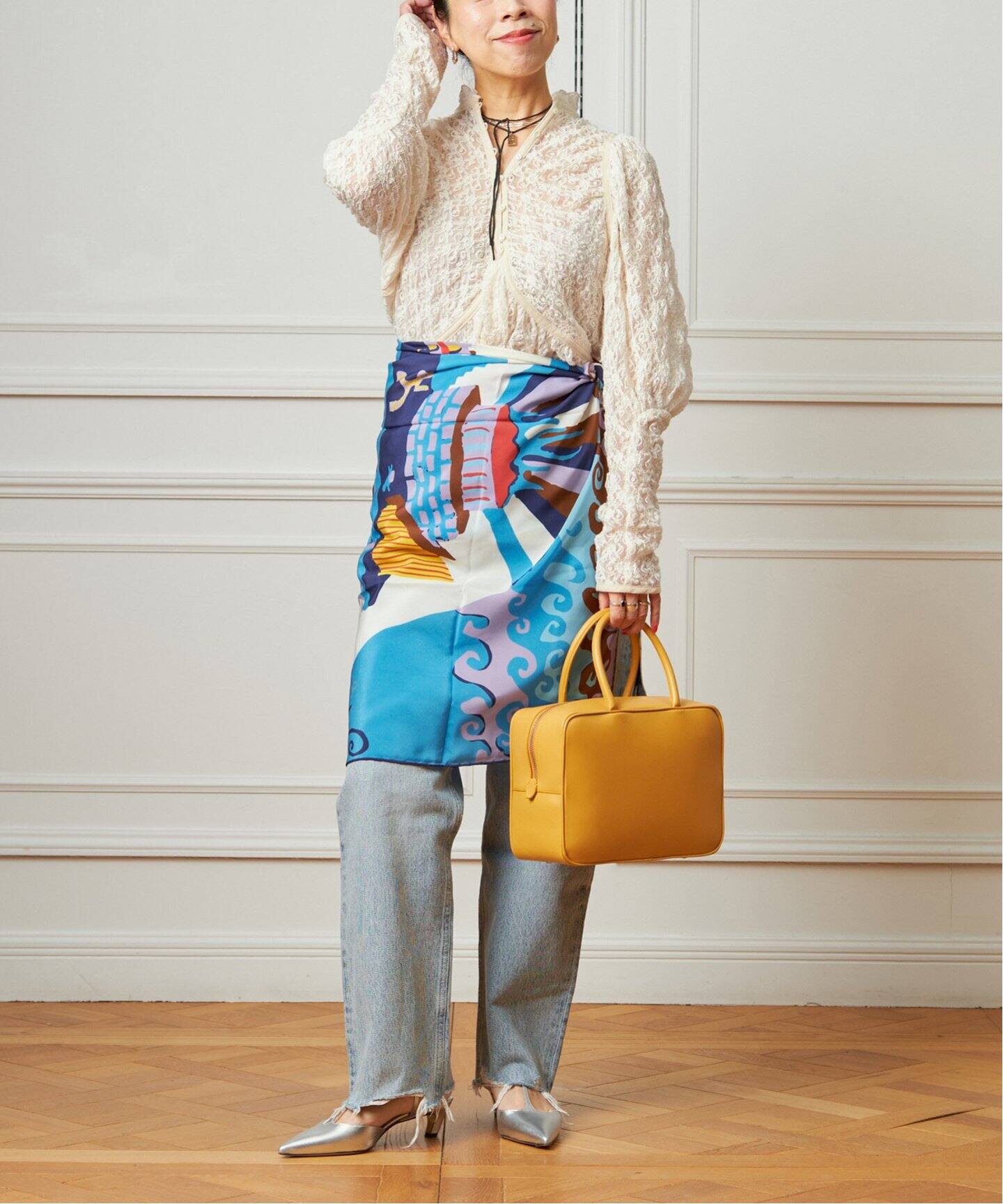 IENA LA BOUCLE レースギャザーブラウス（シャツ／ブラウス）｜IENA  