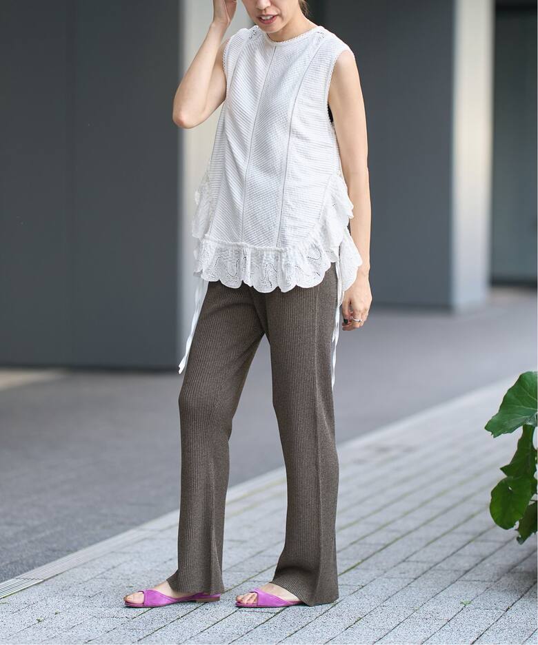 IENA LA BOUCLE ピンタックレースブラウス（シャツ／ブラウス）｜IENA 