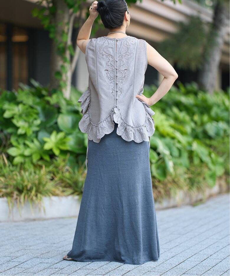 IENA LA BOUCLE ピンタックレースブラウス（シャツ／ブラウス）｜IENA 