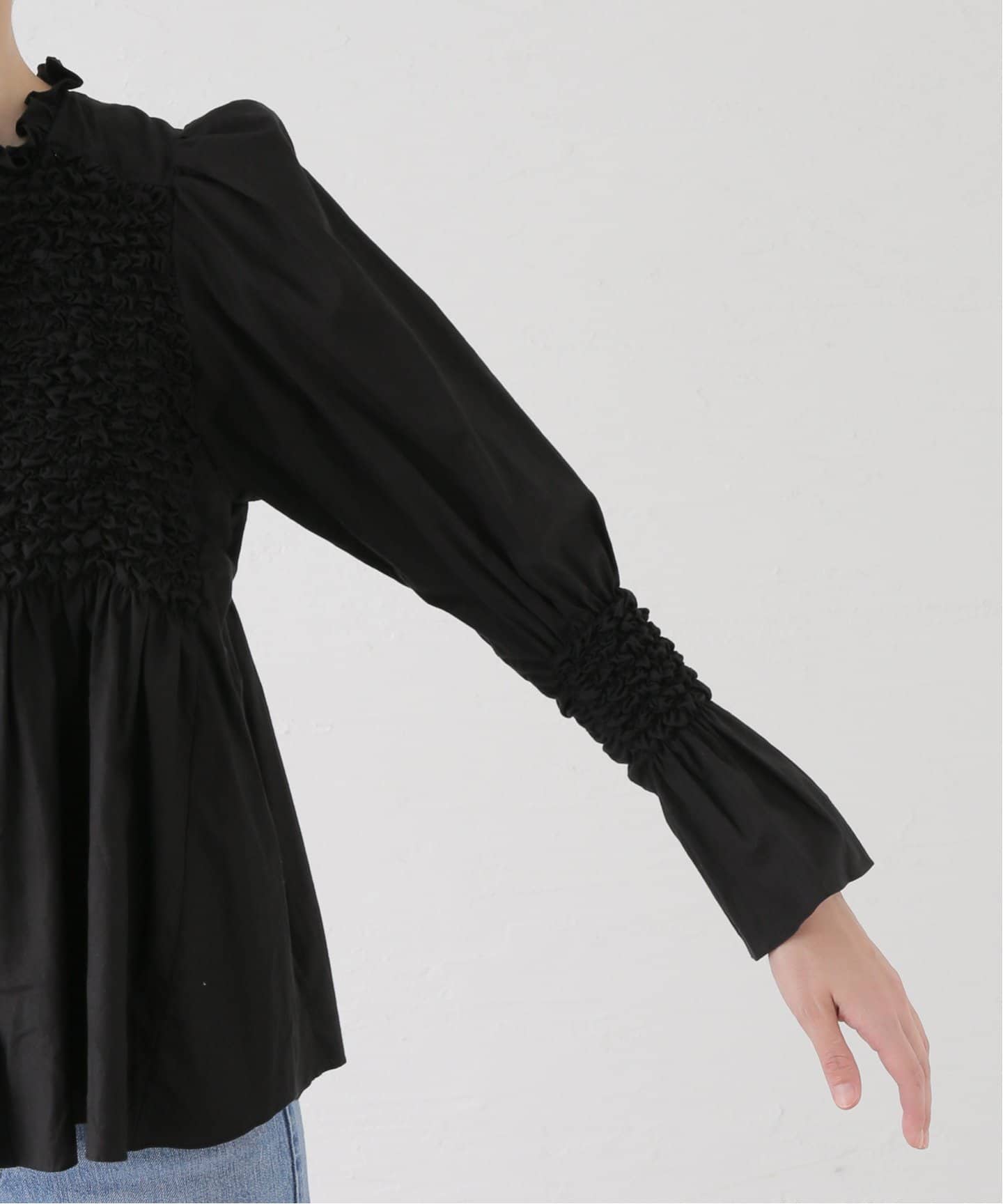 TEIJA/テイジャ CROSS SHIRRED ブラウス ESTHER（シャツ