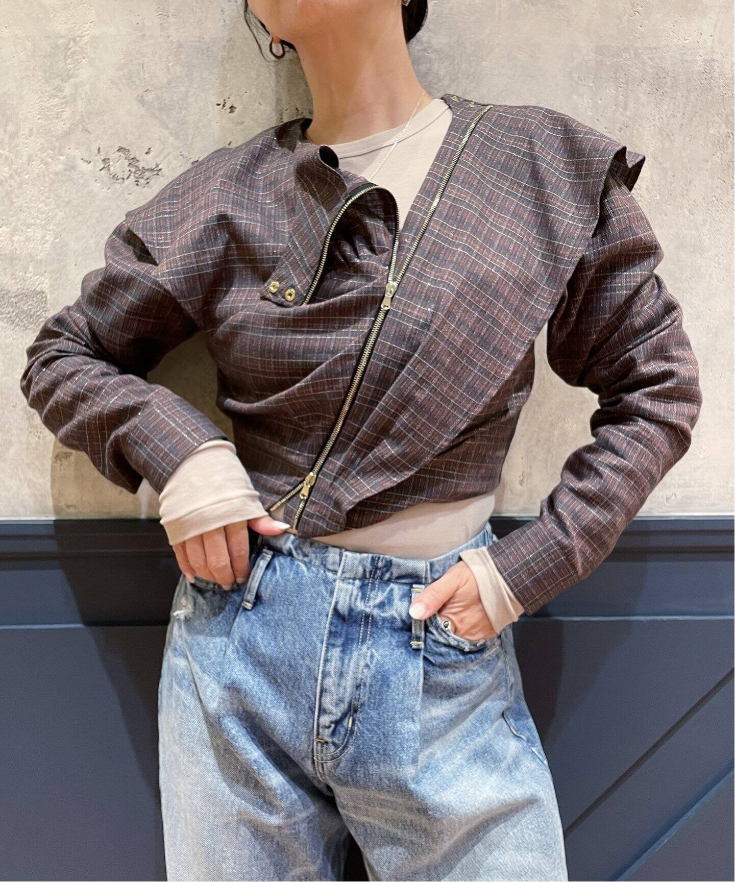 PHOTOCOPIEU/フォトコピュー ZIP UP ブラウス MONICA/242MOC（シャツ 