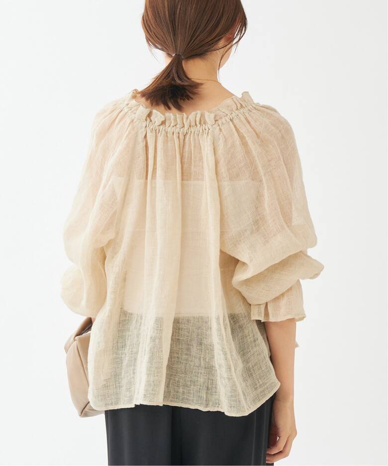 LINEN Gather ブラウス（シャツ／ブラウス）｜Plage（プラージュ）の  