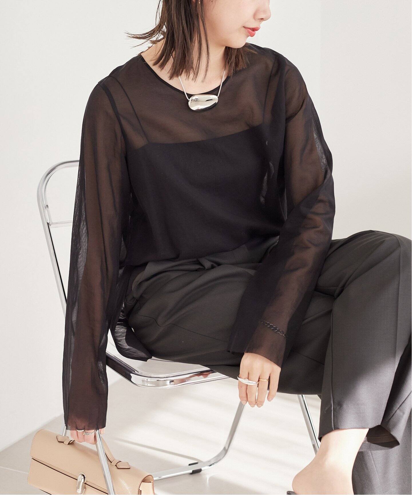 Plage】シアーブラウス 