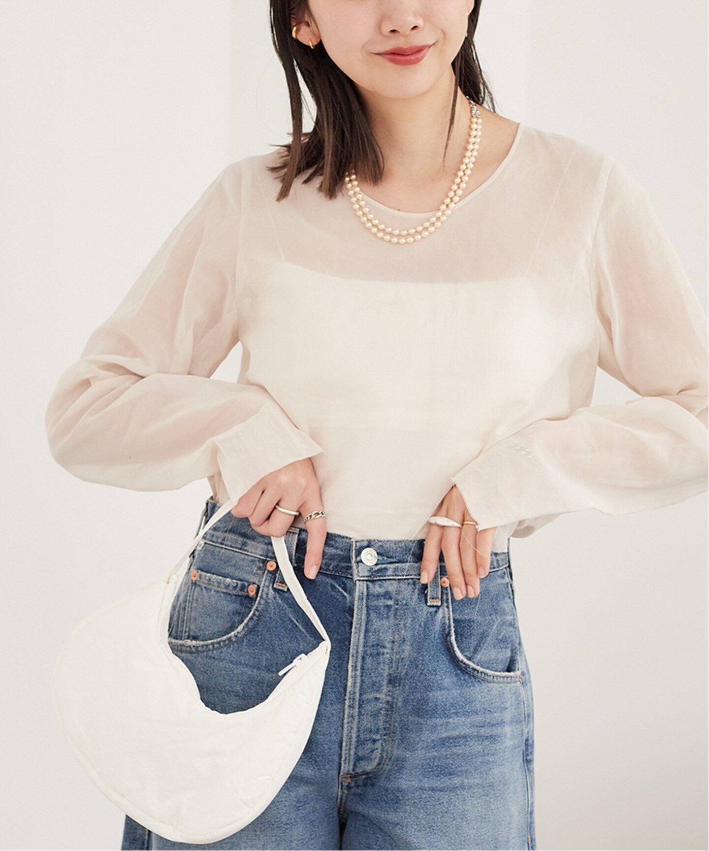 Plage】シアーブラウス 