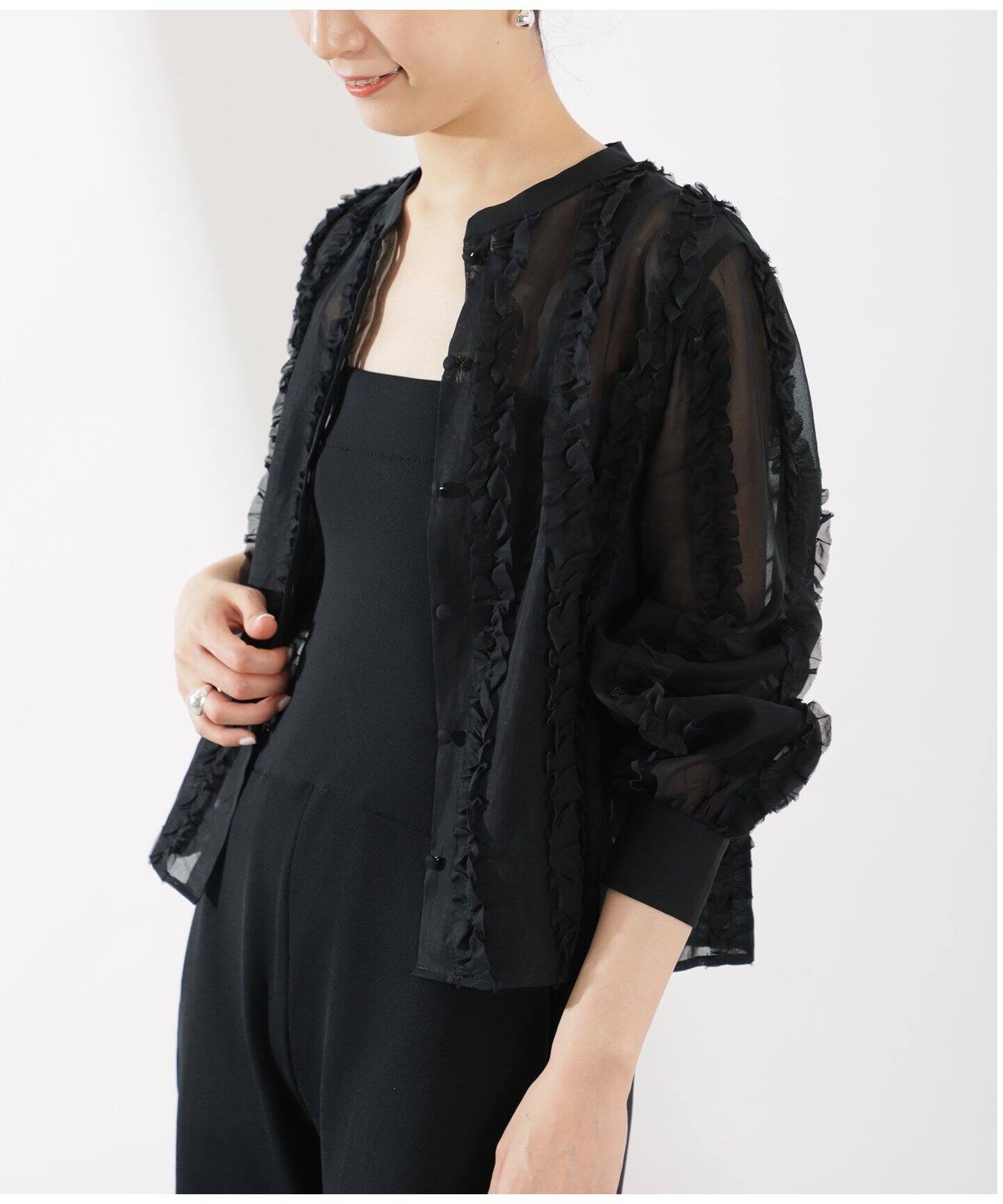 コットンボイルフリルブラウス（シャツ／ブラウス）｜VERMEIL par iena  