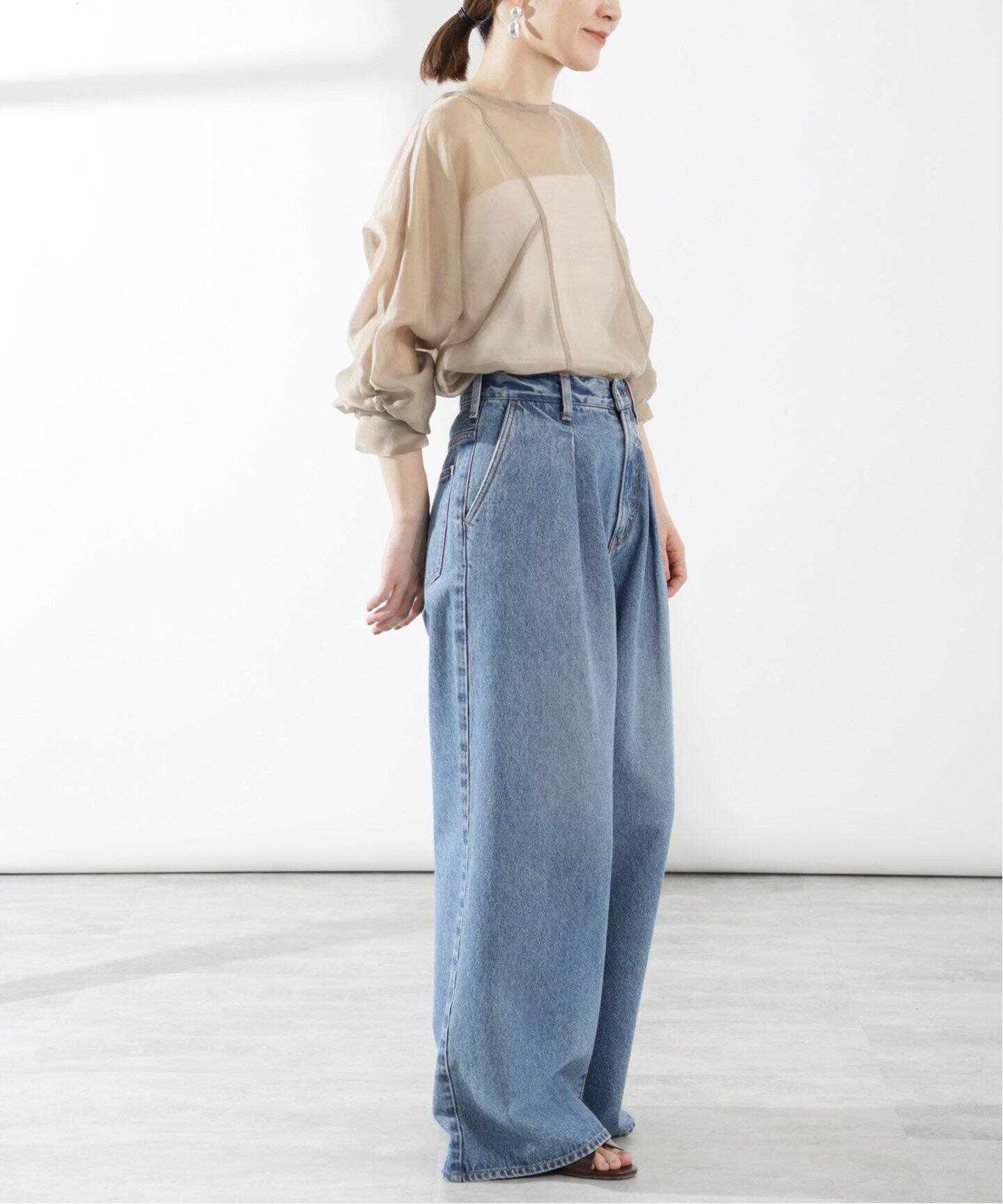 オーガンジーギャザーブラウス（シャツ／ブラウス）｜VERMEIL par iena  