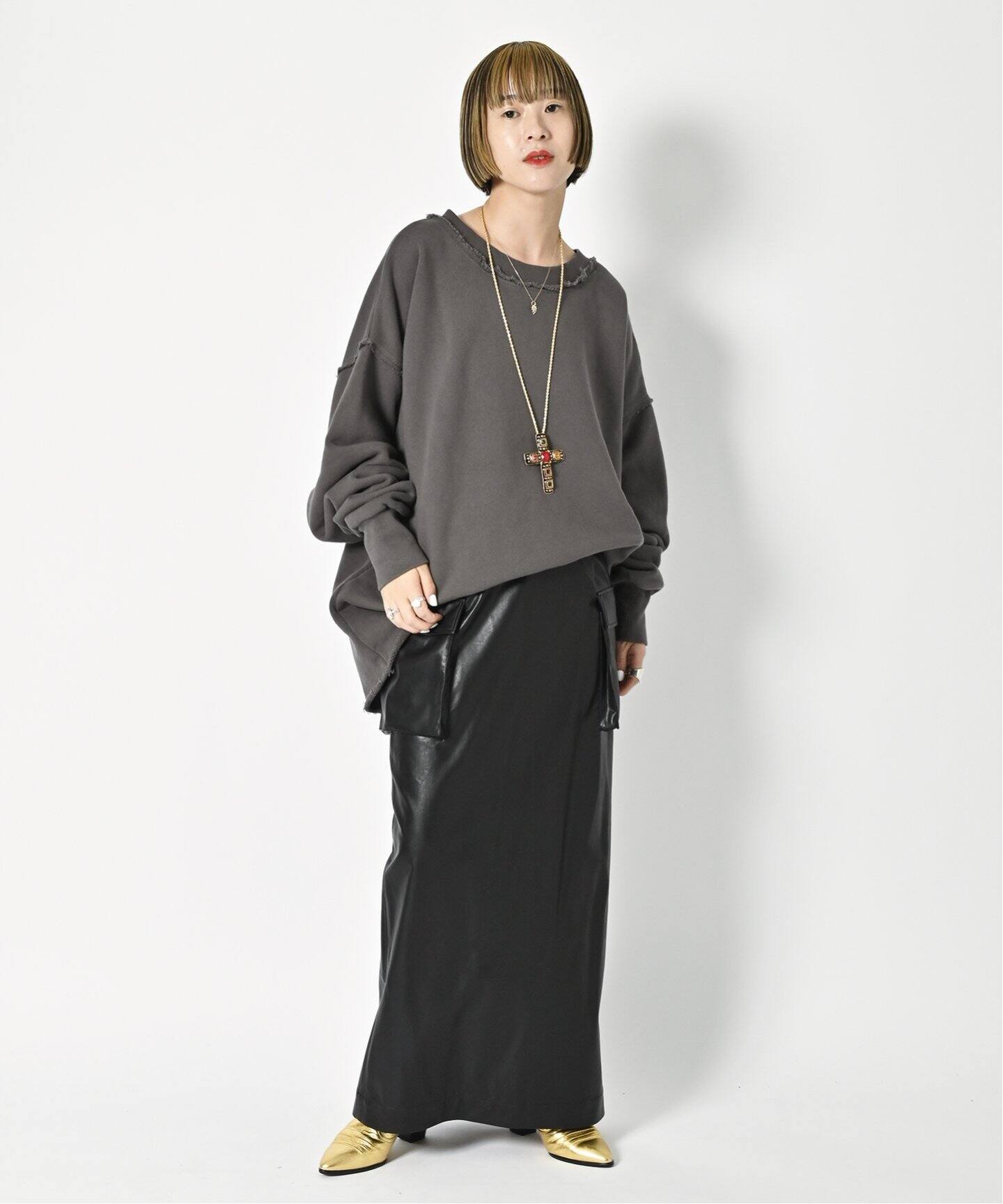 FAUX LEATHER POCKET スカート（ロング・マキシ丈スカート）｜CITYSHOP  