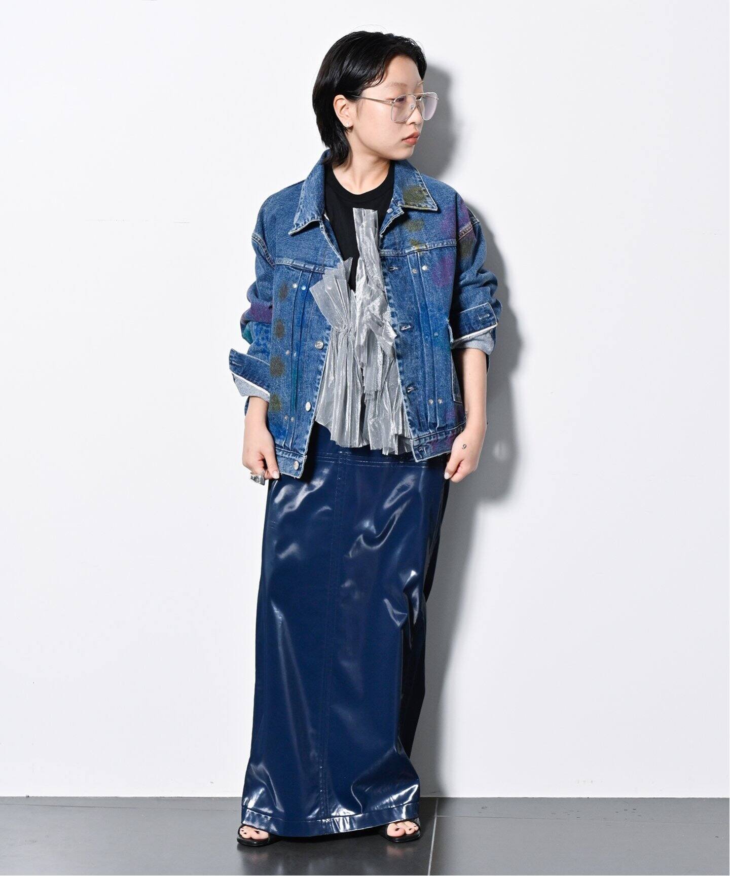 ENAMEL FAUX LEATHER スカート（ロング・マキシ丈スカート）｜CITYSHOP  